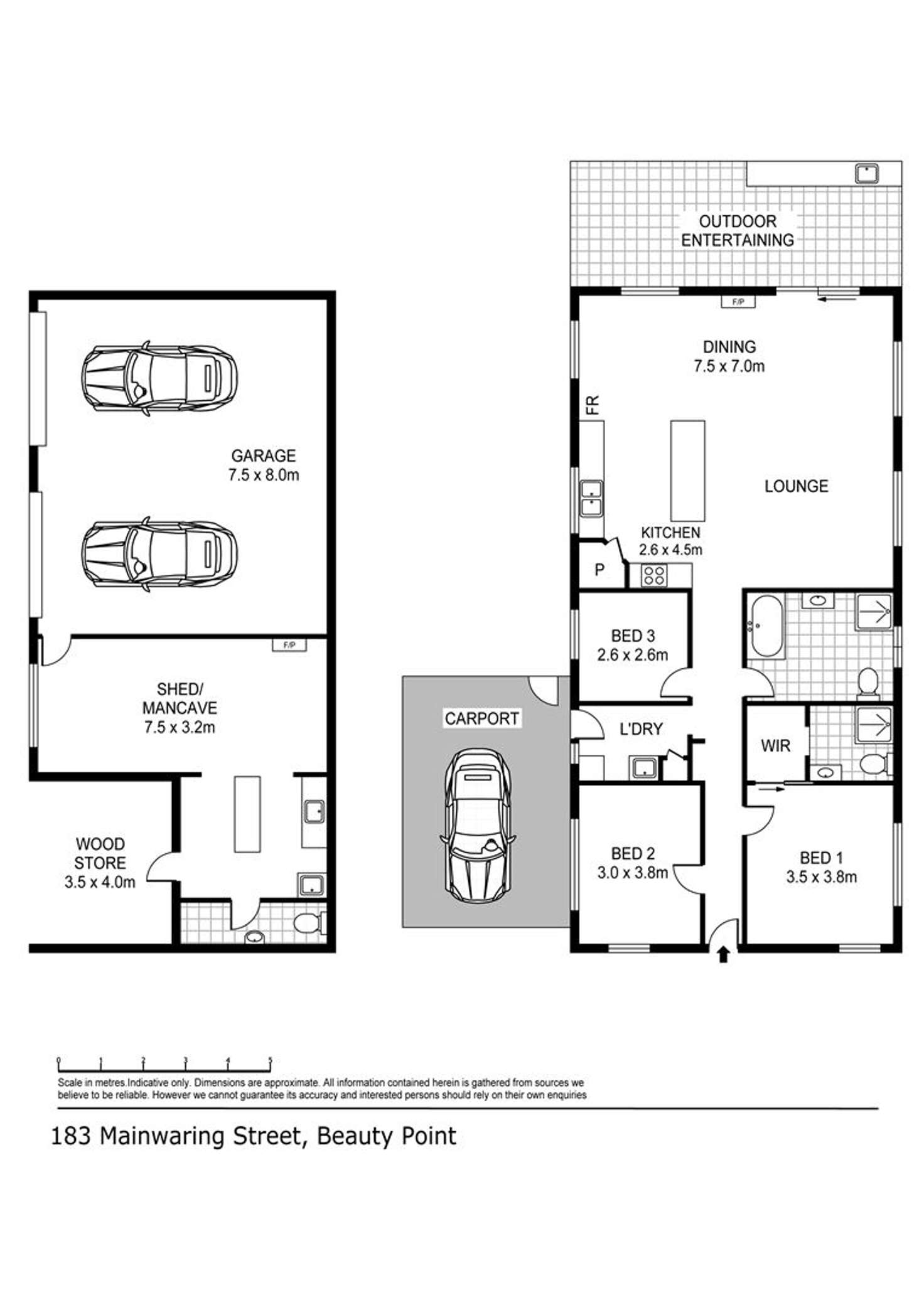 Floorplan of Homely house listing, 183 Mainwaring Street, Beauty Point TAS 7270