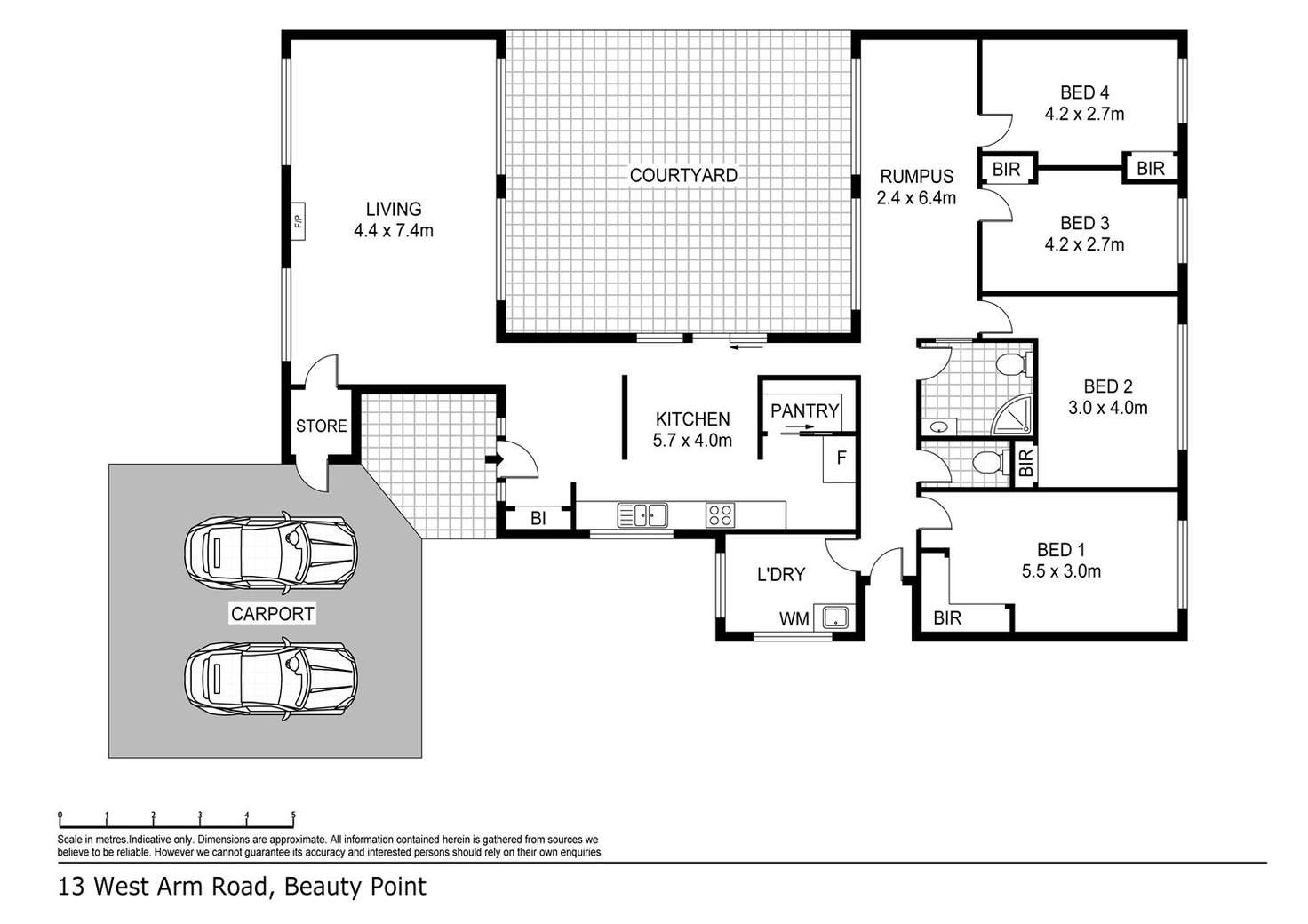 Floorplan of Homely house listing, 13 West Arm Road, Beauty Point TAS 7270