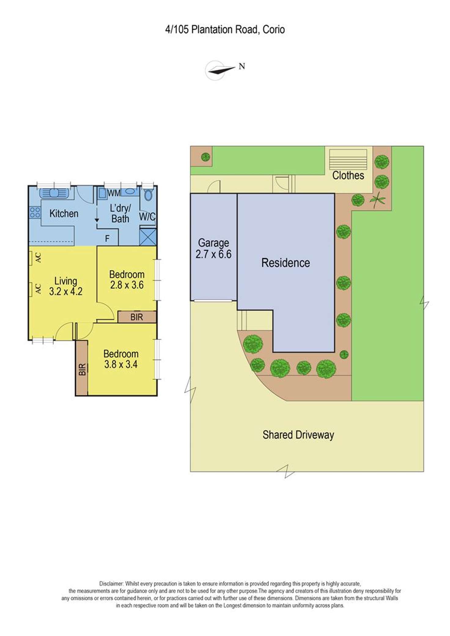 Floorplan of Homely unit listing, 4/105 Plantation Road, Corio VIC 3214
