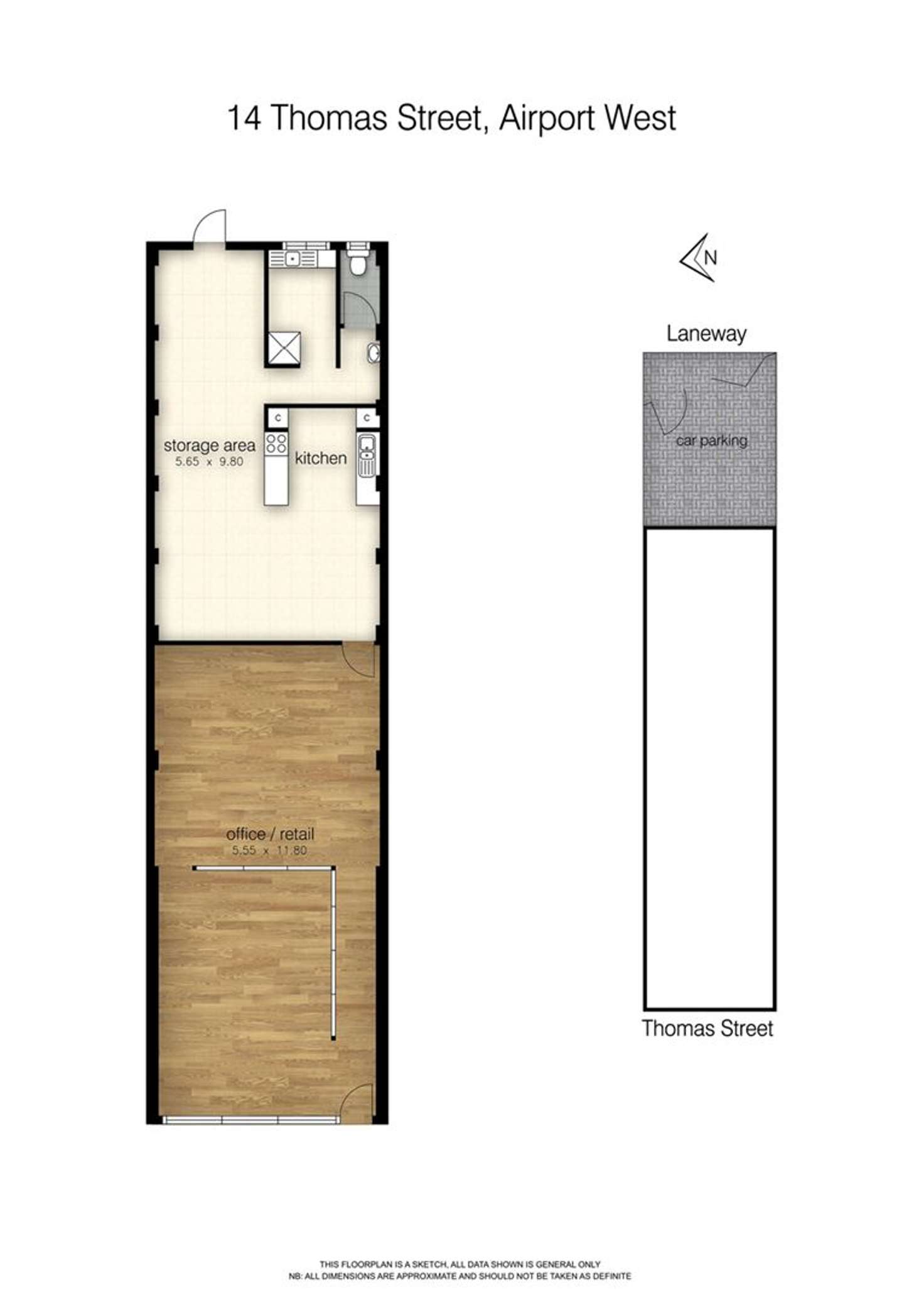 Floorplan of Homely unit listing, 14 Thomas Street, Airport West VIC 3042