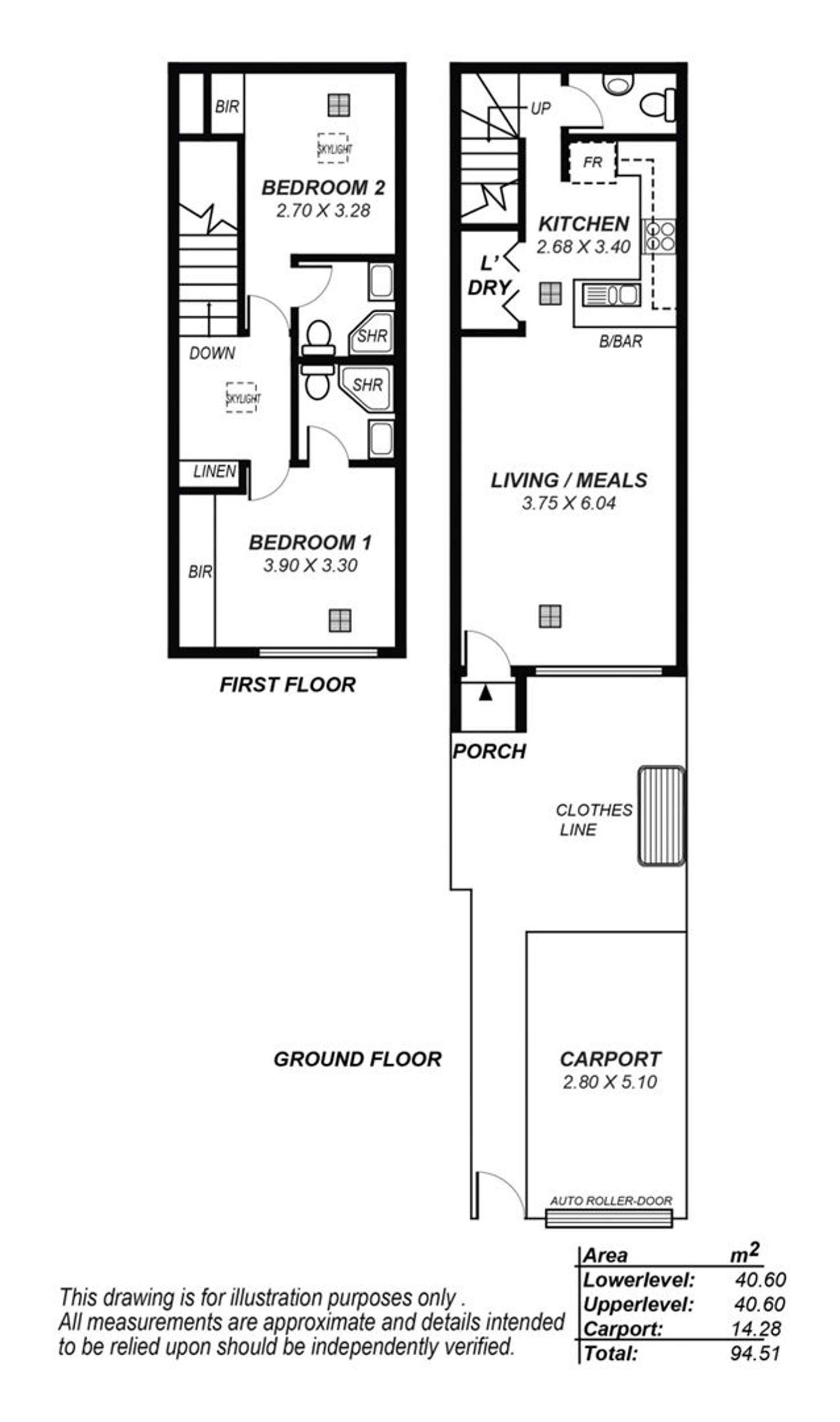 Floorplan of Homely semiDetached listing, 3/52 West Street, Brompton SA 5007