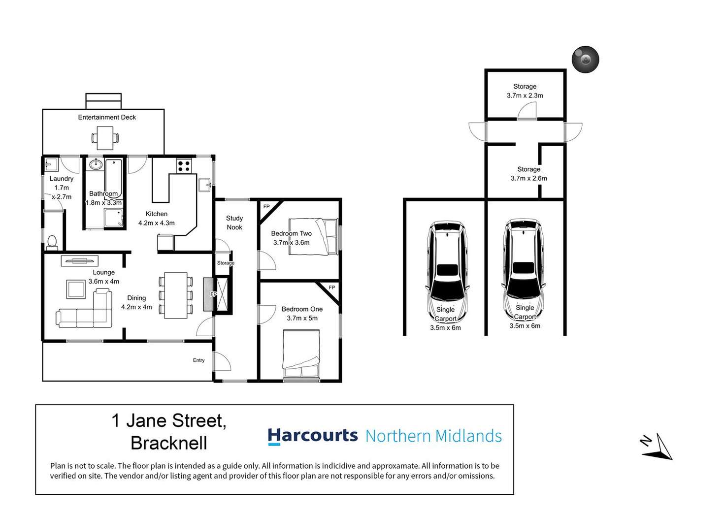 Floorplan of Homely house listing, 1 Jane Street, Bracknell TAS 7302