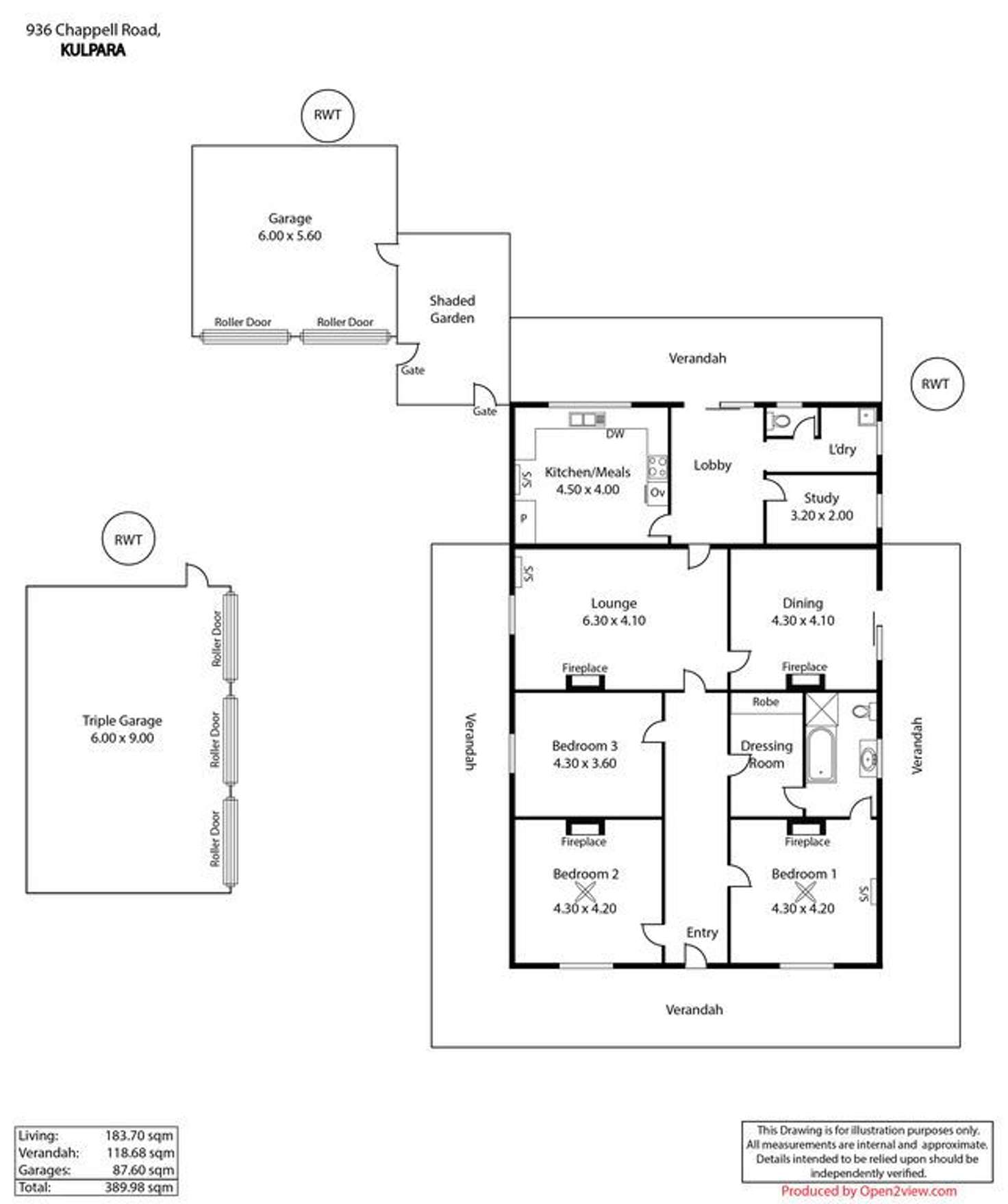 Floorplan of Homely ruralOther listing, 936 Chappell Road, Alford SA 5555