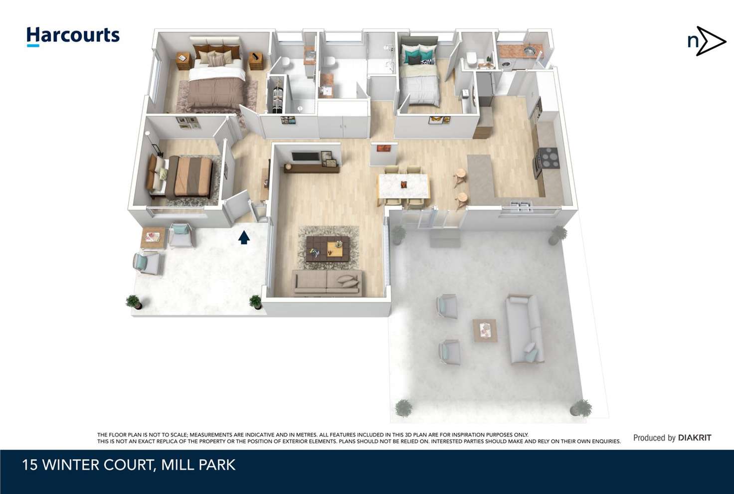 Floorplan of Homely house listing, 15 Winter Court, Mill Park VIC 3082