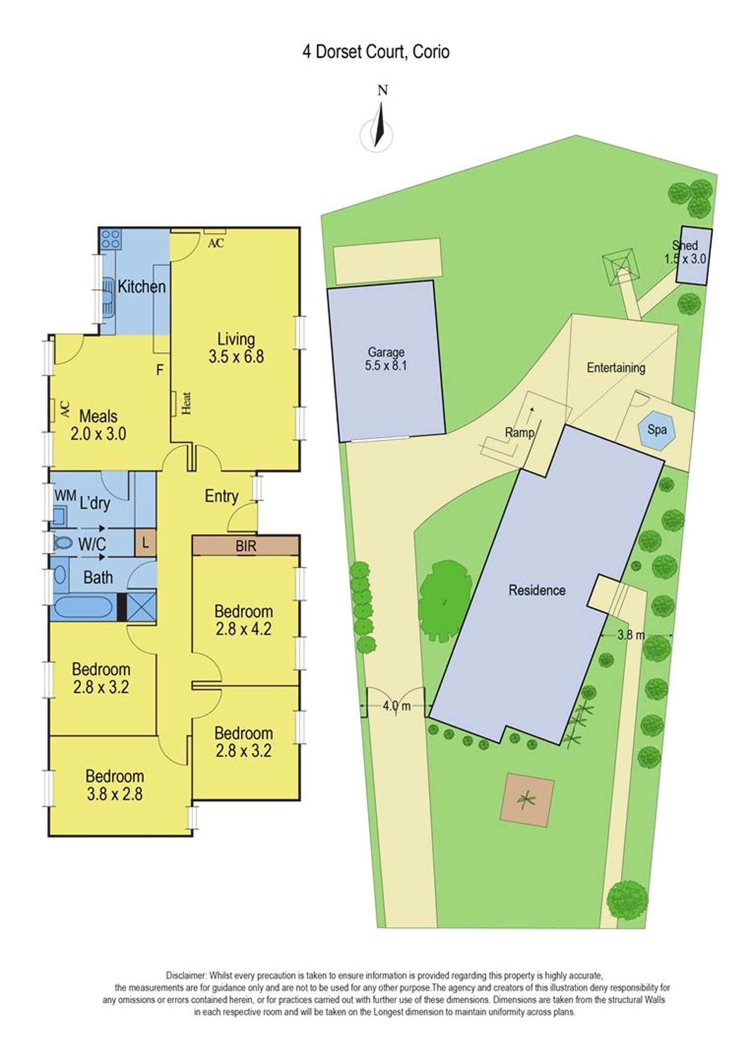 Floorplan of Homely house listing, 4 Dorset Court, Corio VIC 3214