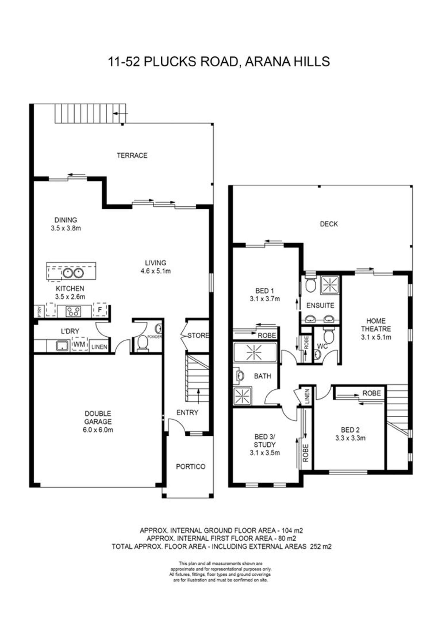 Floorplan of Homely townhouse listing, 11/52 Plucks Road, Arana Hills QLD 4054