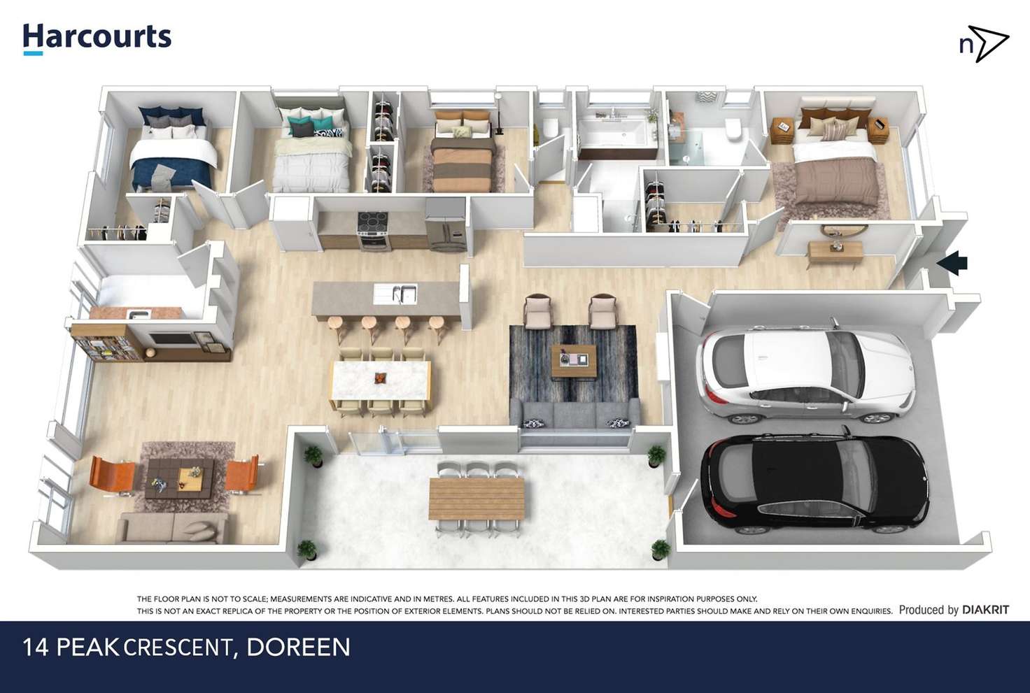 Floorplan of Homely house listing, 14 Peak Crescent, Doreen VIC 3754