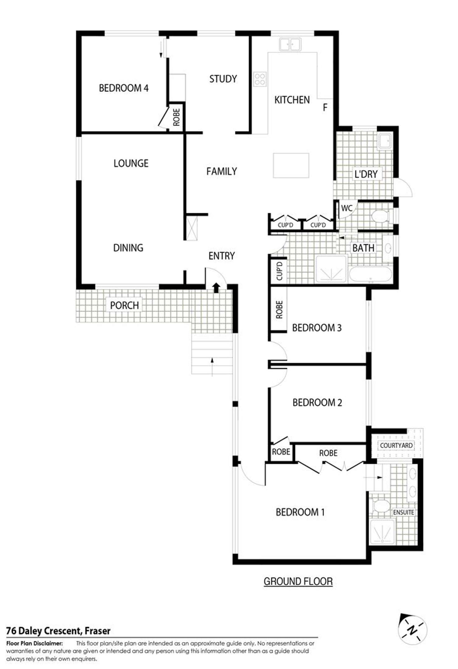 Floorplan of Homely house listing, 76 Daley Crescent, Fraser ACT 2615