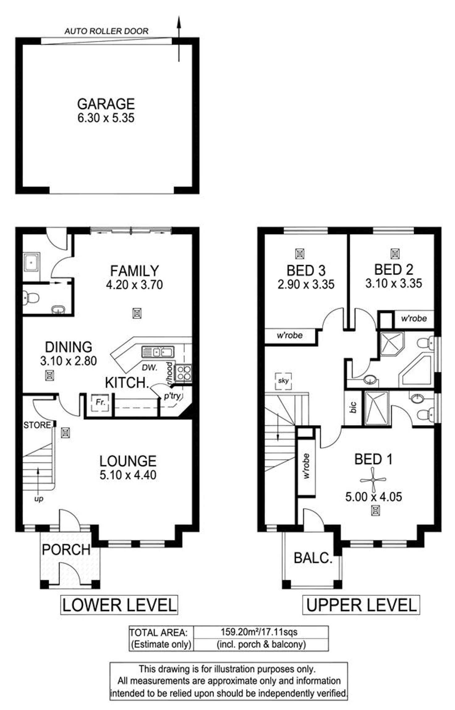 Floorplan of Homely townhouse listing, 18 Yates Street, Mawson Lakes SA 5095