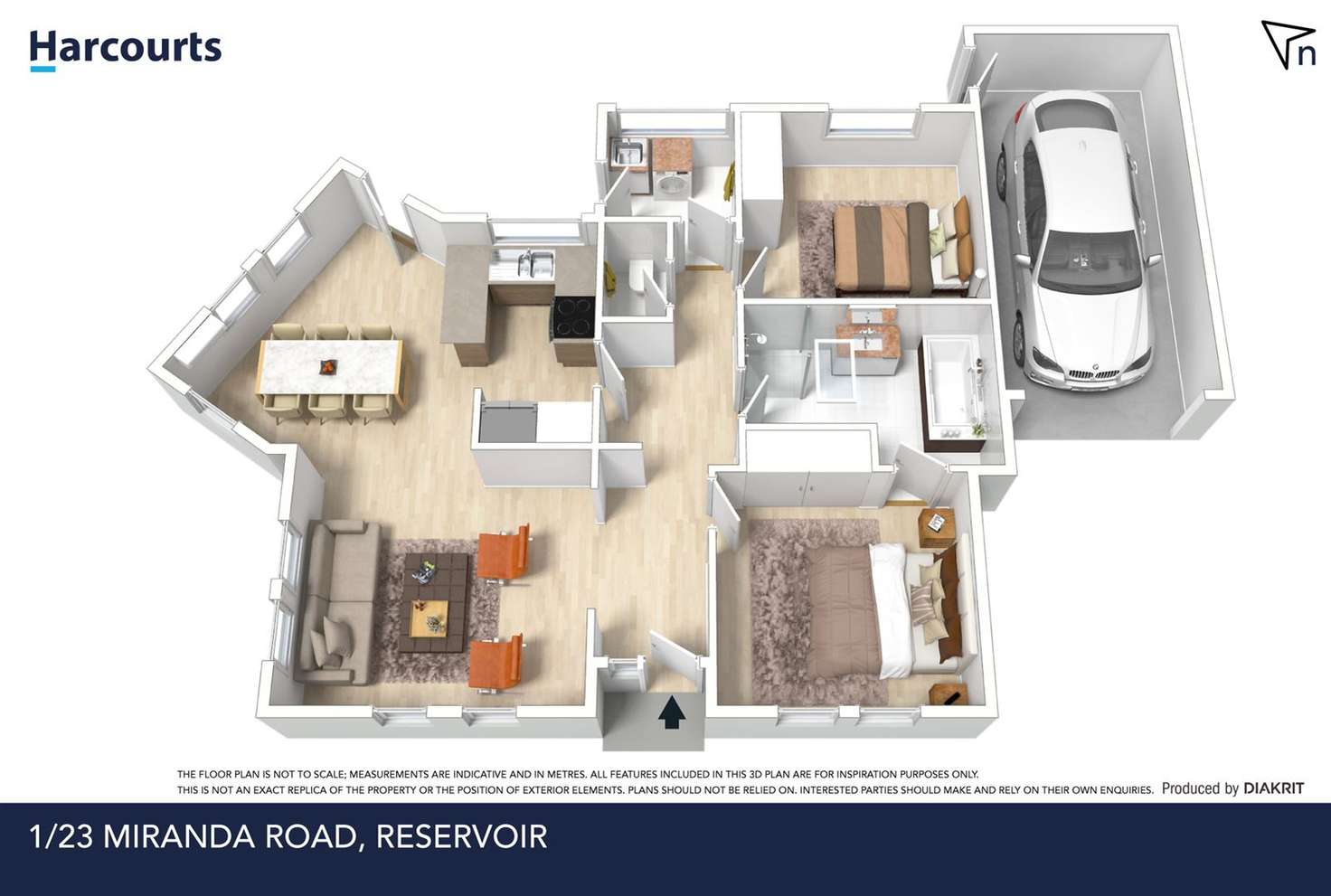 Floorplan of Homely unit listing, 1/23 Miranda Road, Reservoir VIC 3073