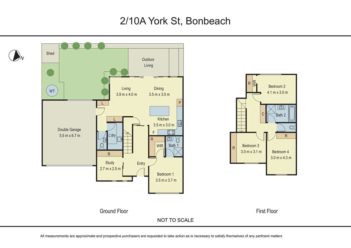 Floorplan of Homely townhouse listing, 2/10A York Street, Bonbeach VIC 3196