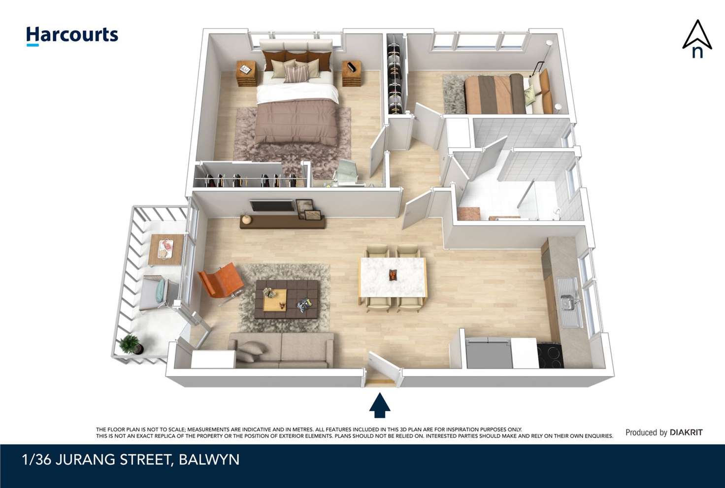 Floorplan of Homely apartment listing, 1/36 Jurang Street, Balwyn VIC 3103
