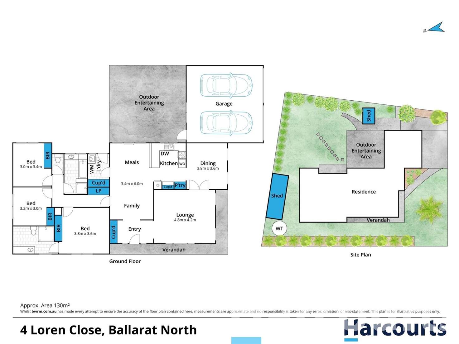 Floorplan of Homely house listing, 4 Loren Close, Ballarat North VIC 3350
