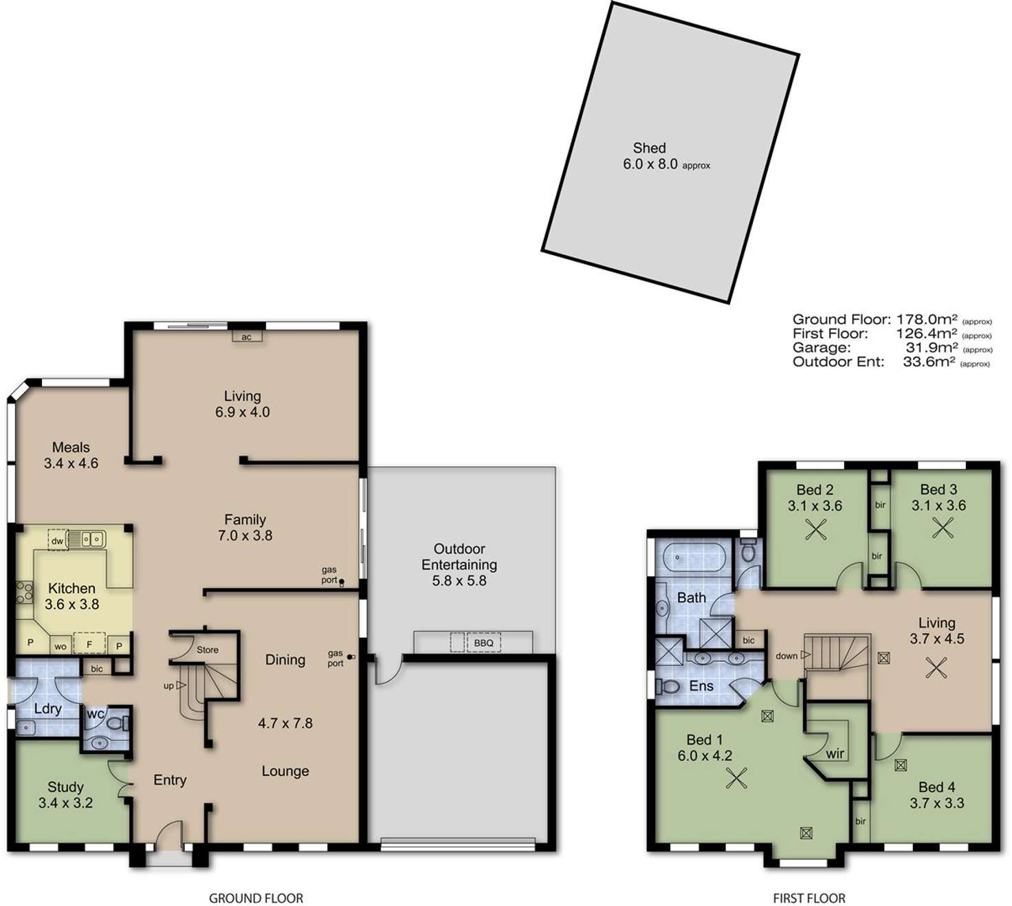 Floorplan of Homely house listing, 8 Gower Court, Littlehampton SA 5250