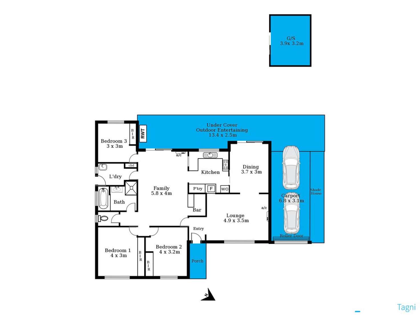 Floorplan of Homely house listing, 21 Brook Drive, Aberfoyle Park SA 5159