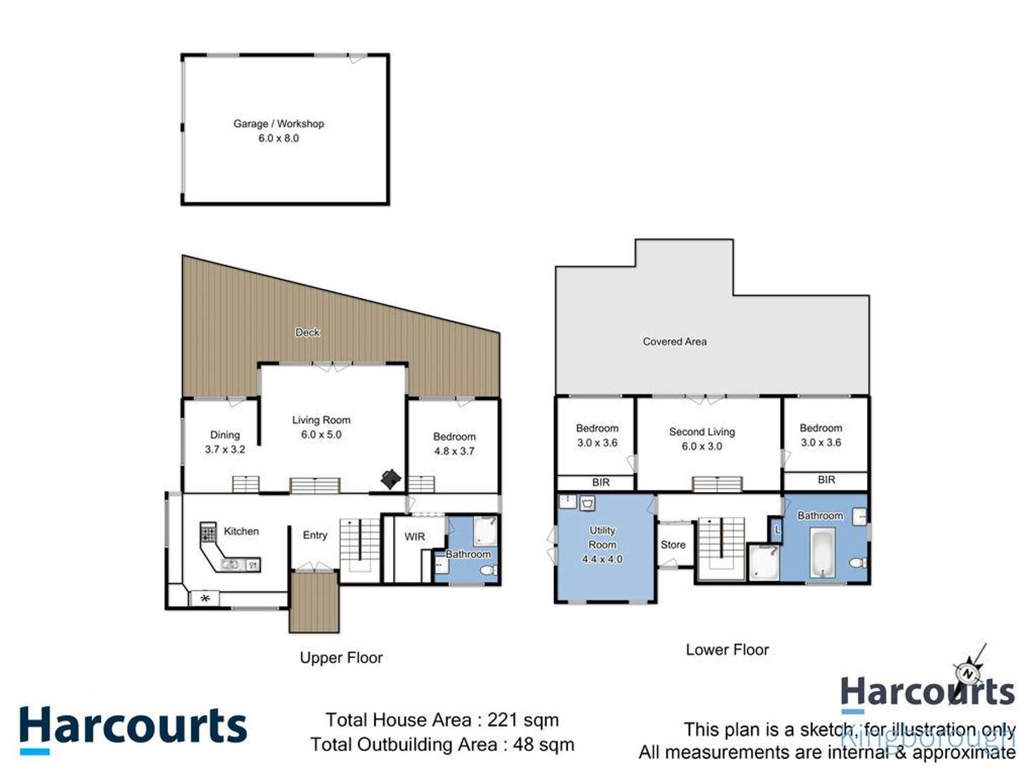 Floorplan of Homely house listing, 43 Harpers Road, Bonnet Hill TAS 7053