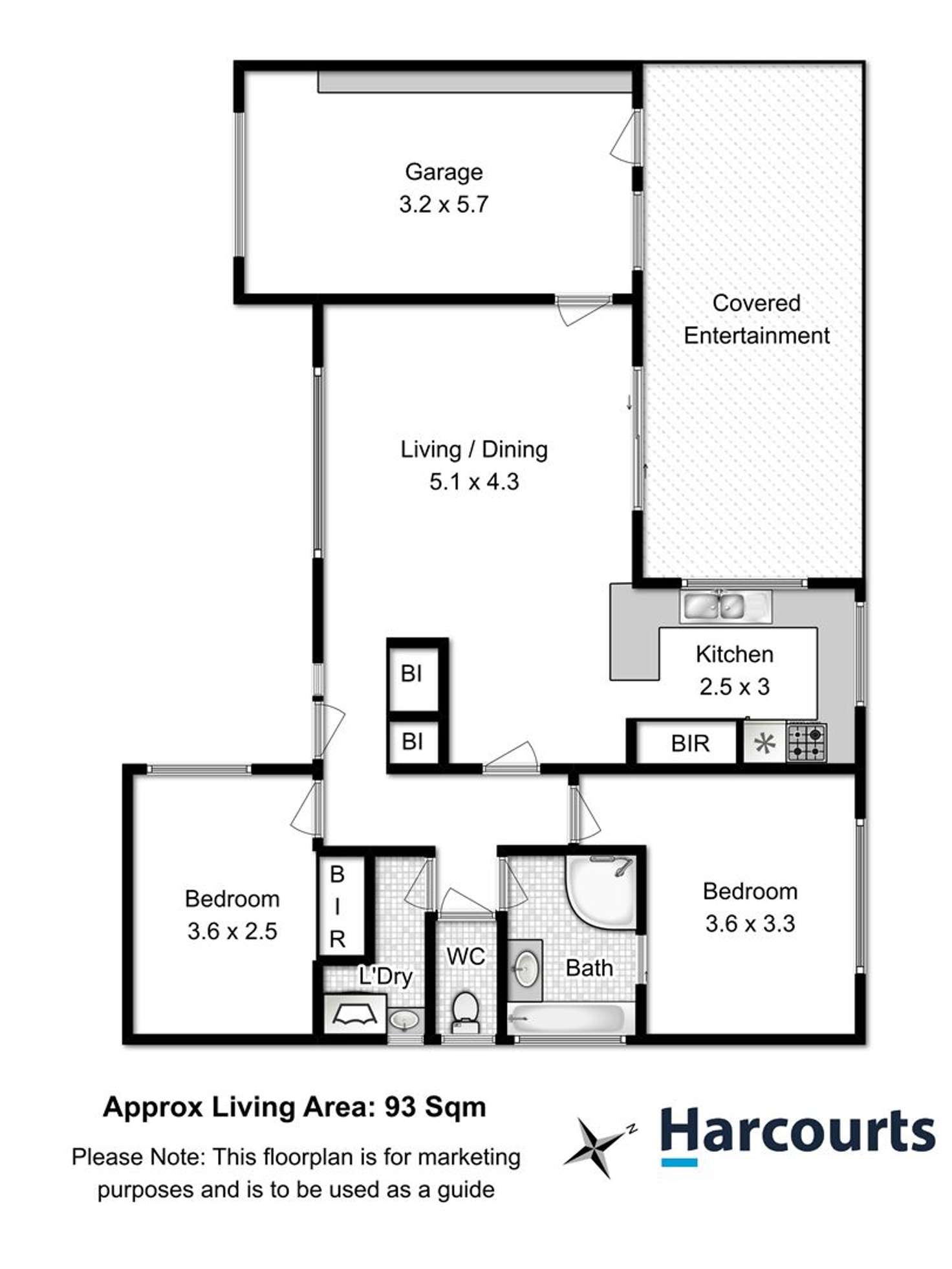 Floorplan of Homely unit listing, 3/30 Charles Street, Moonah TAS 7009