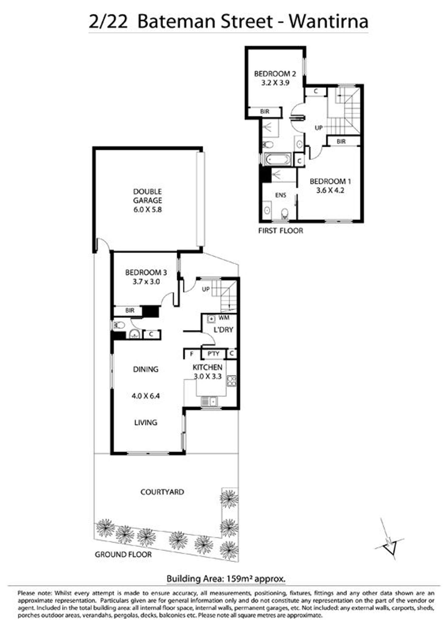 Floorplan of Homely townhouse listing, 2/22 Bateman Street, Wantirna VIC 3152