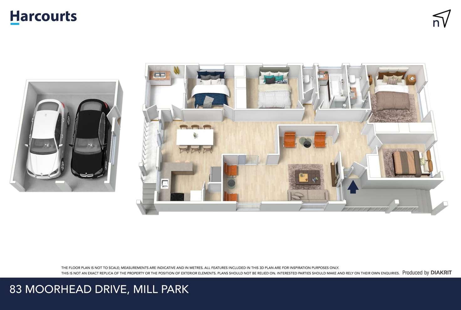 Floorplan of Homely house listing, 83 Moorhead Drive, Mill Park VIC 3082