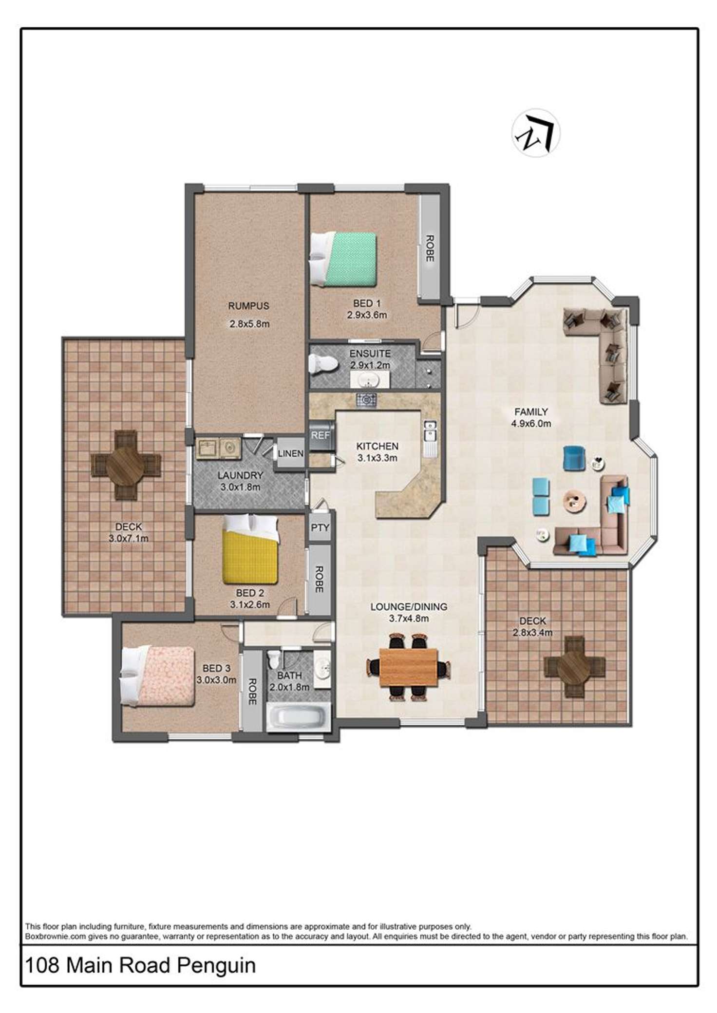 Floorplan of Homely house listing, 108 Main Road, Penguin TAS 7316