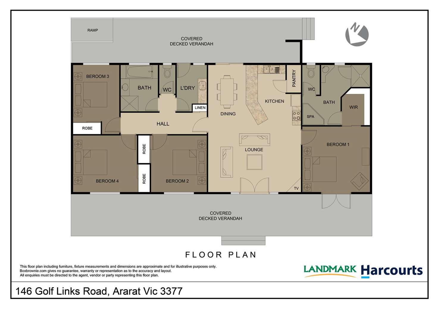 Floorplan of Homely house listing, 146 Golf links road, Ararat VIC 3377