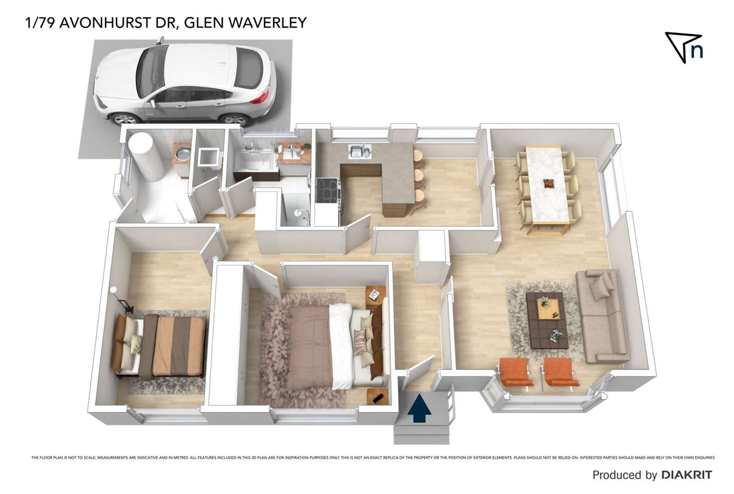 Floorplan of Homely unit listing, 1/79 Avonhurst Drive, Glen Waverley VIC 3150
