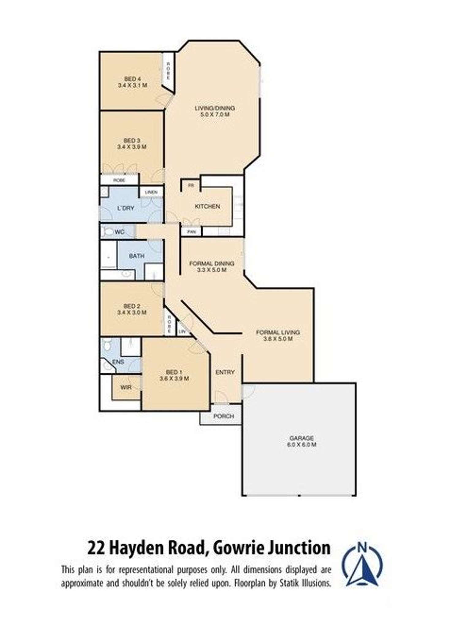 Floorplan of Homely house listing, 22 Hayden Road, Gowrie Junction QLD 4352