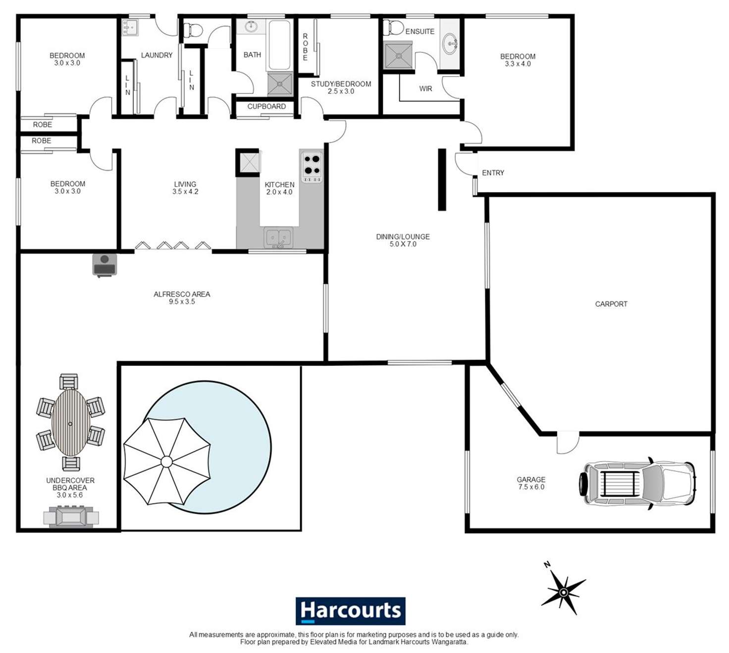 Floorplan of Homely house listing, 76 Edwards Street, Wangaratta VIC 3677