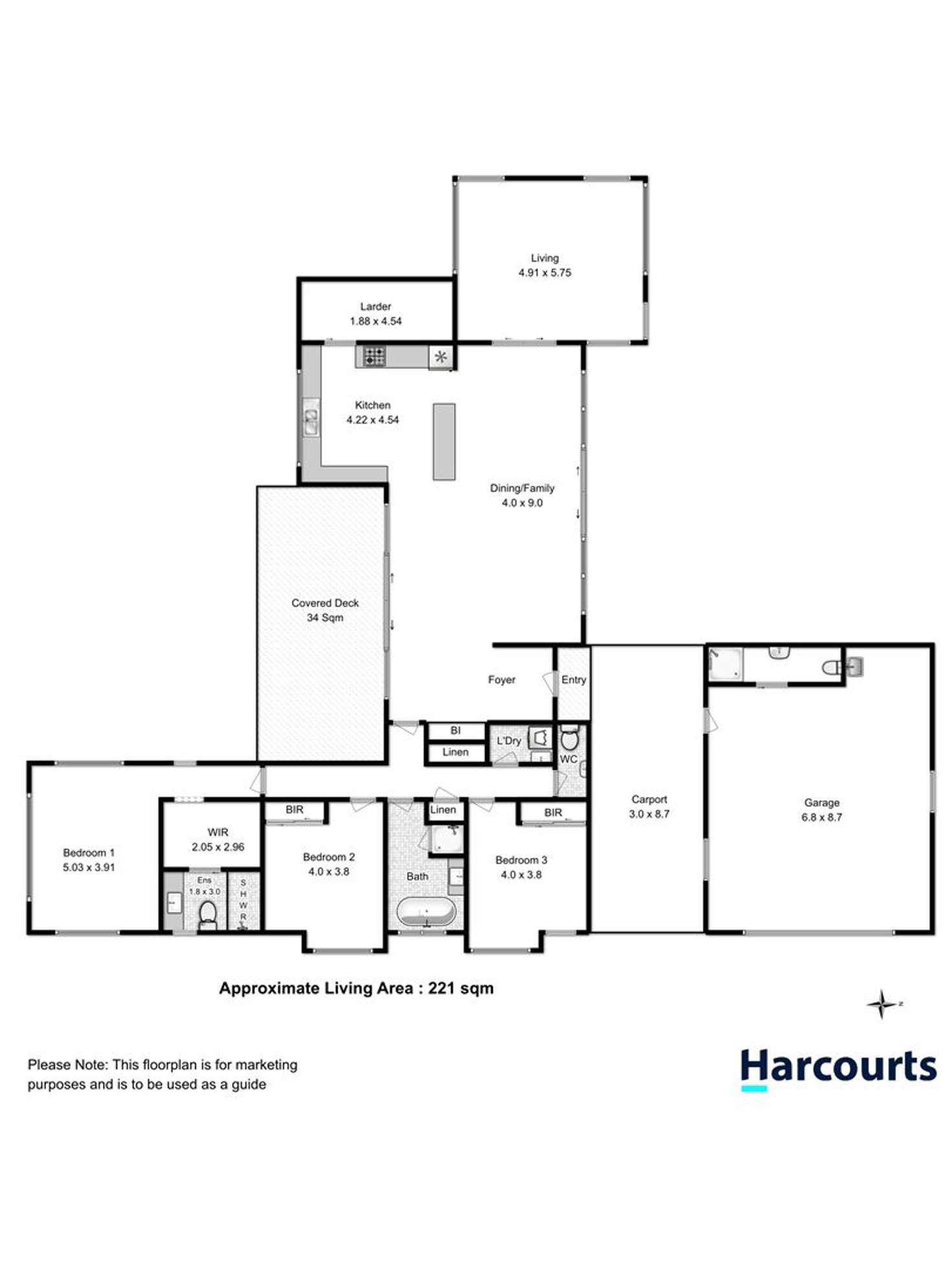 Floorplan of Homely house listing, 5 Clover Court, Carlton TAS 7173