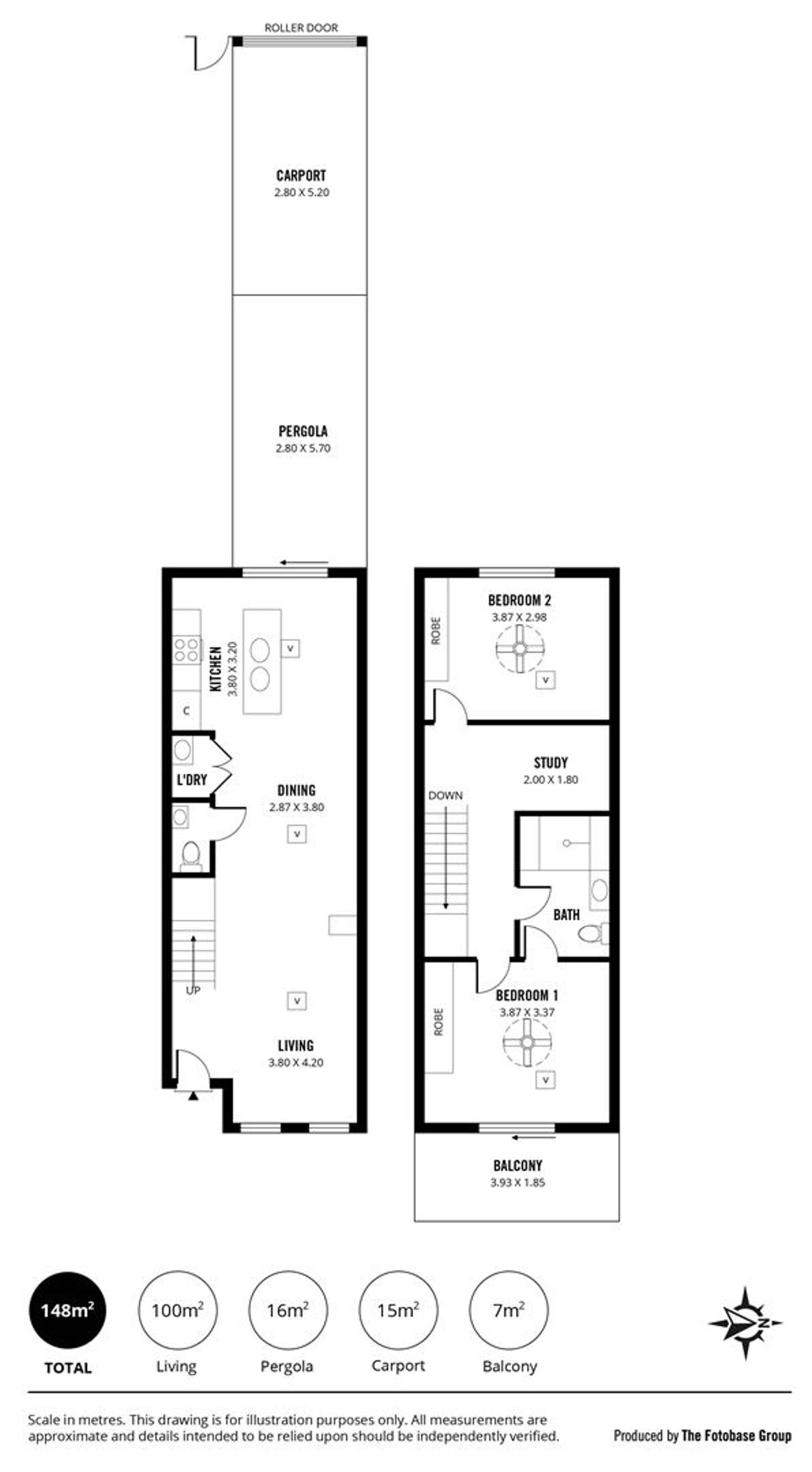 Floorplan of Homely townhouse listing, 13/2 Euston Walk, Mawson Lakes SA 5095