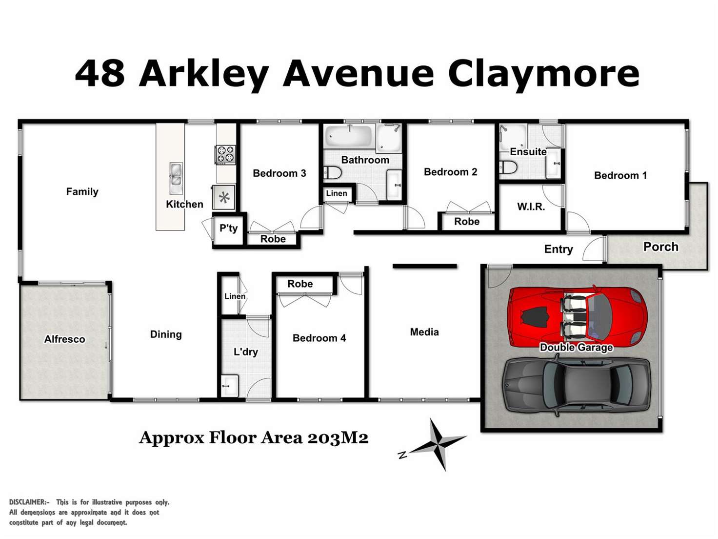 Floorplan of Homely house listing, 48 Arkley Avenue, Claymore NSW 2559