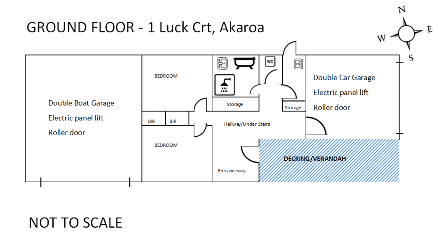 Floorplan of Homely house listing, 1 Luck Court, Akaroa TAS 7216