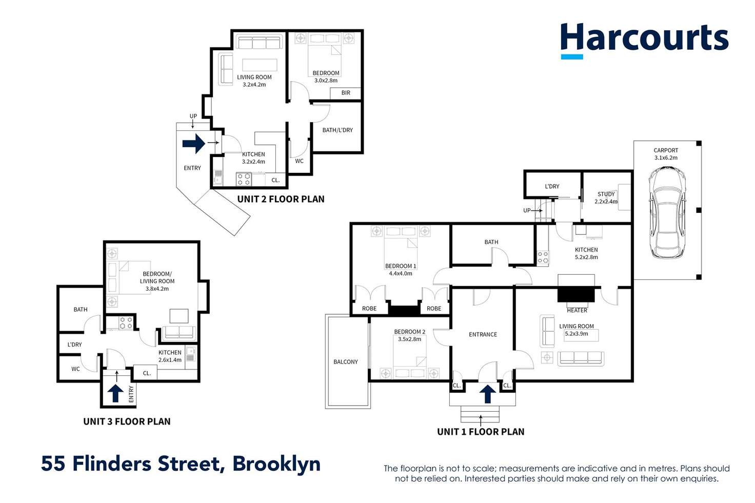Floorplan of Homely blockOfUnits listing, 55 Flinders Street, Brooklyn TAS 7320