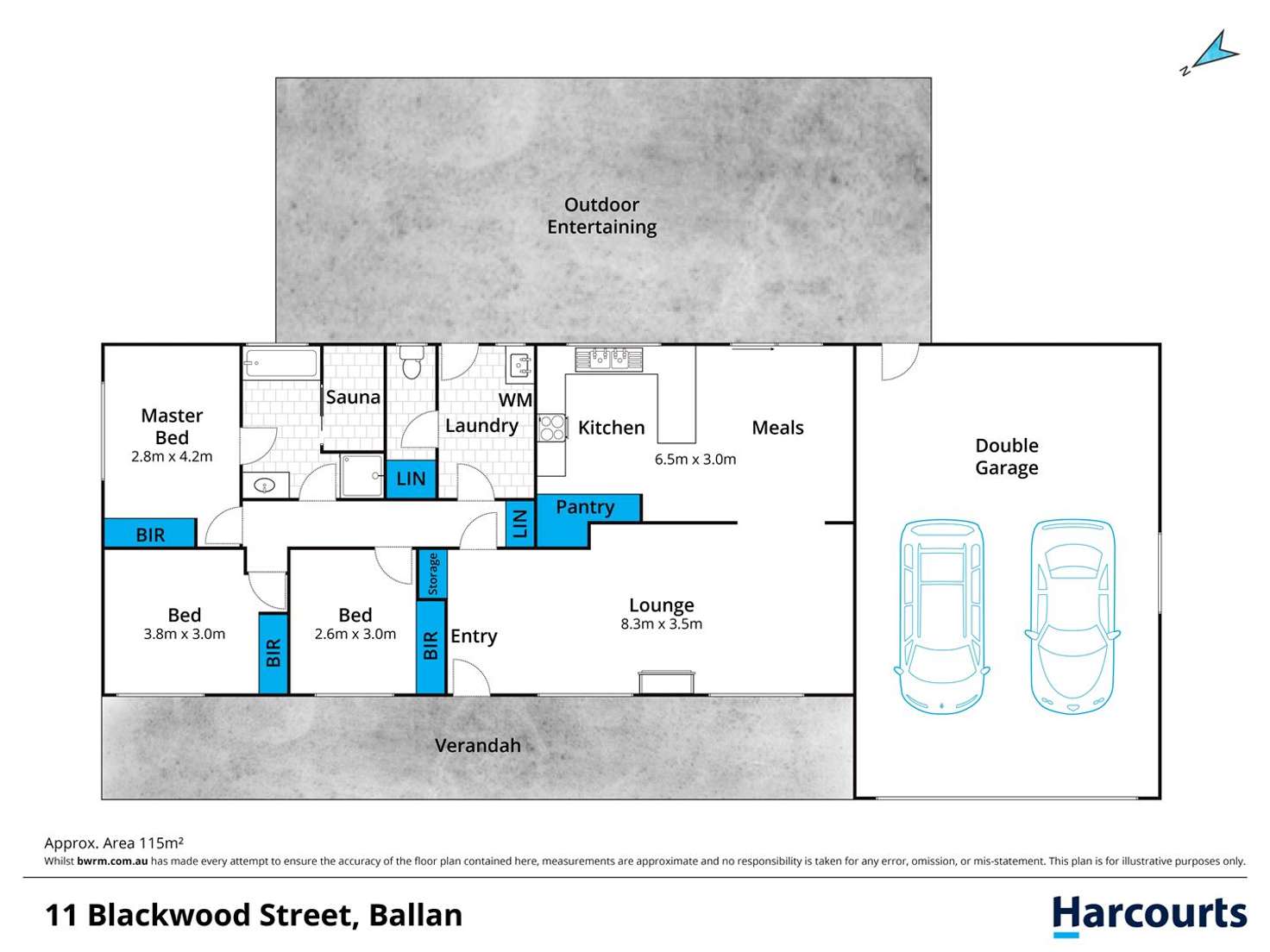 Floorplan of Homely house listing, 11 Blackwood Street, Ballan VIC 3342