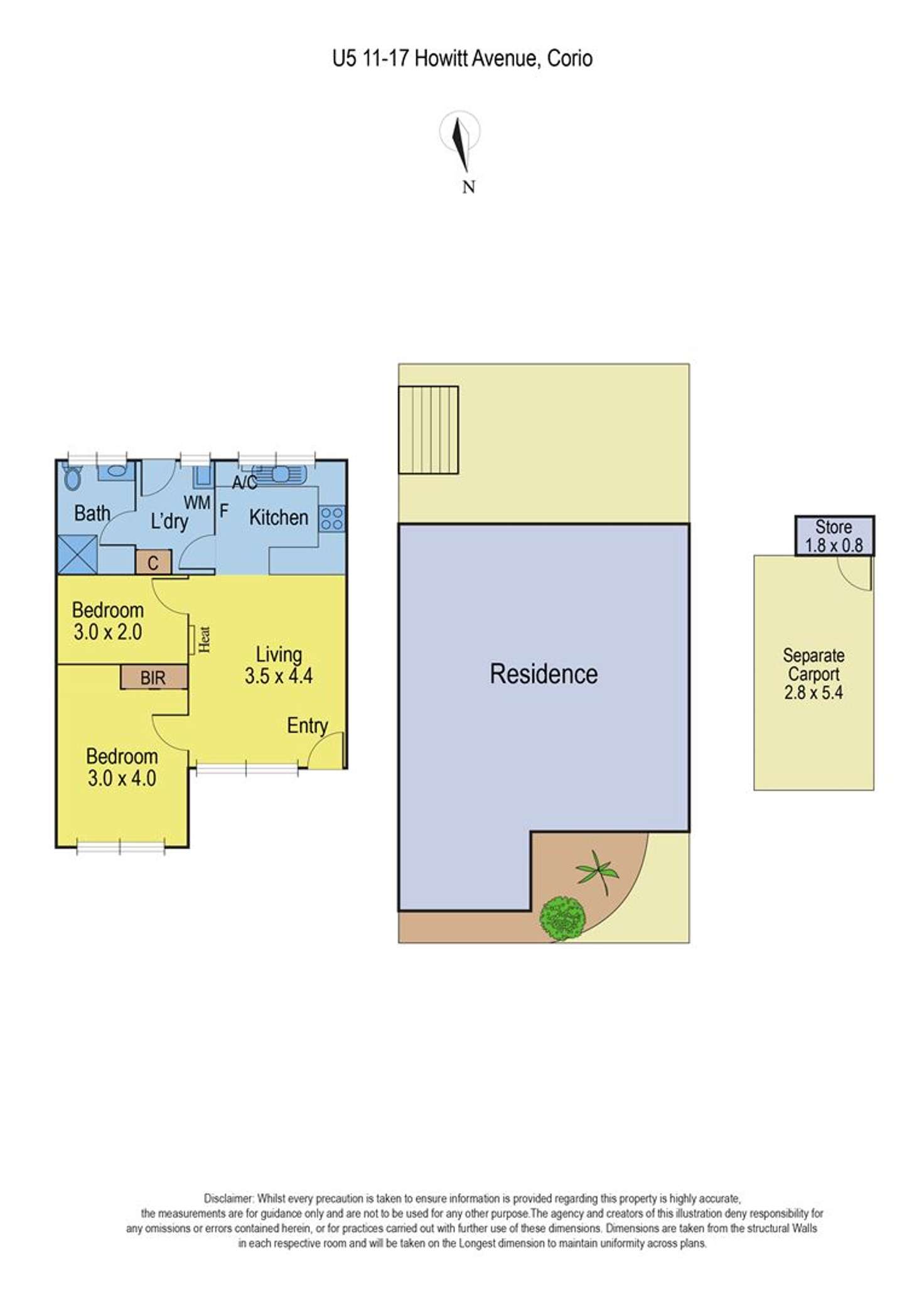 Floorplan of Homely unit listing, 5/11-17 Howitt Avenue, Corio VIC 3214