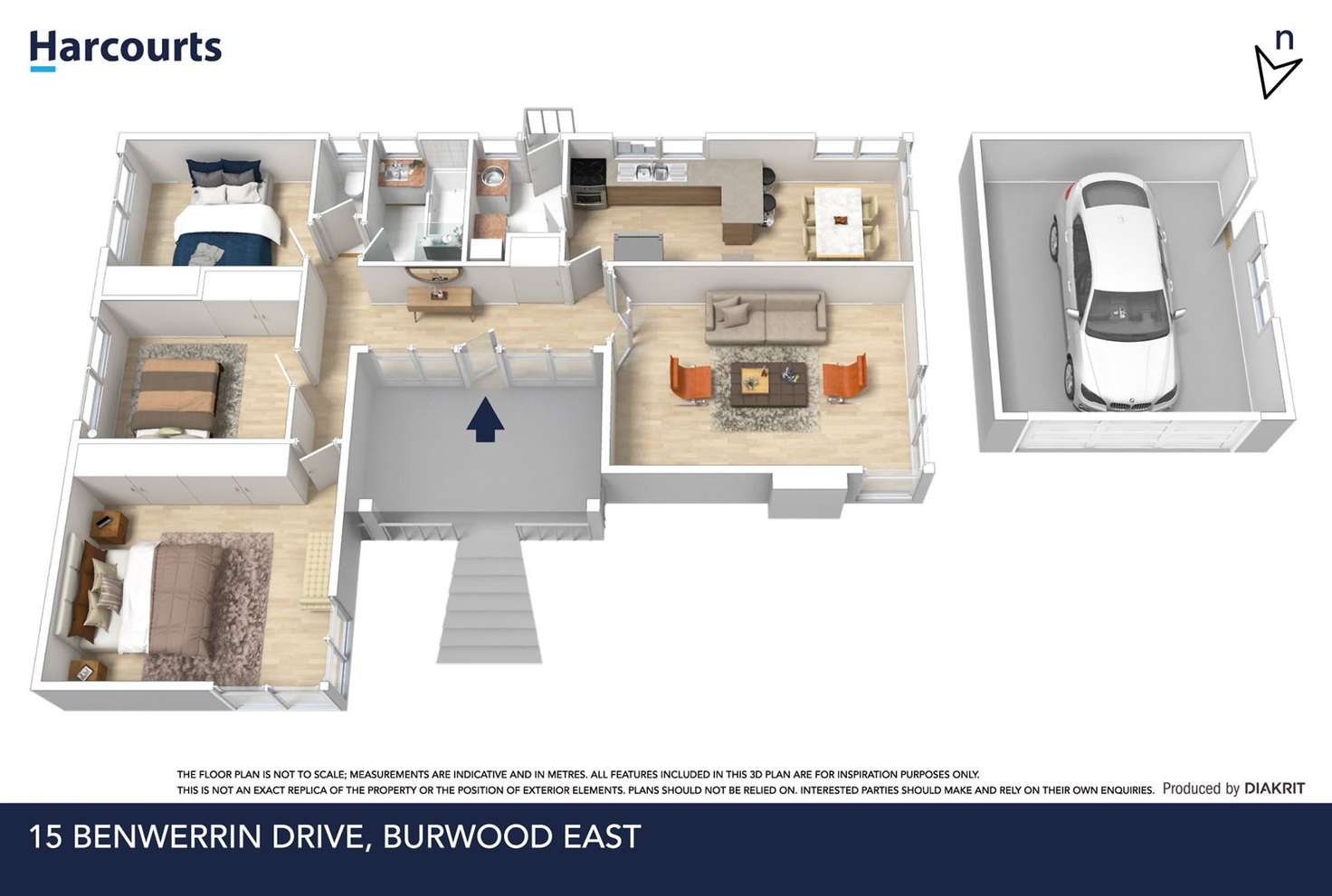 Floorplan of Homely house listing, 15 Benwerrin Drive, Burwood East VIC 3151