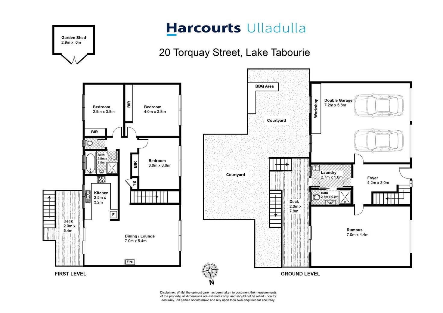 Floorplan of Homely house listing, 20 Torquay Drive, Lake Tabourie NSW 2539