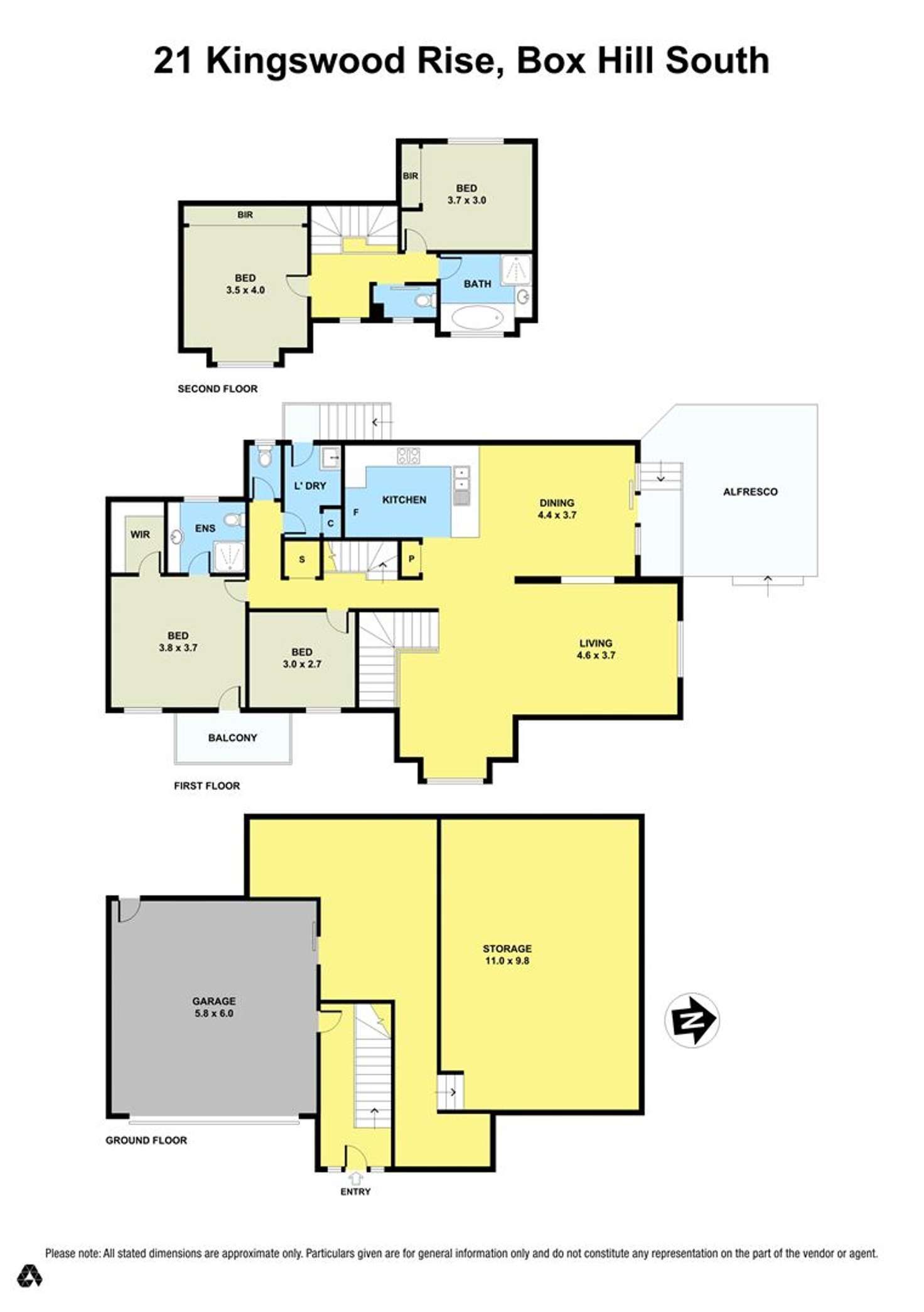 Floorplan of Homely house listing, 21 Kingswood Rise, Box Hill South VIC 3128