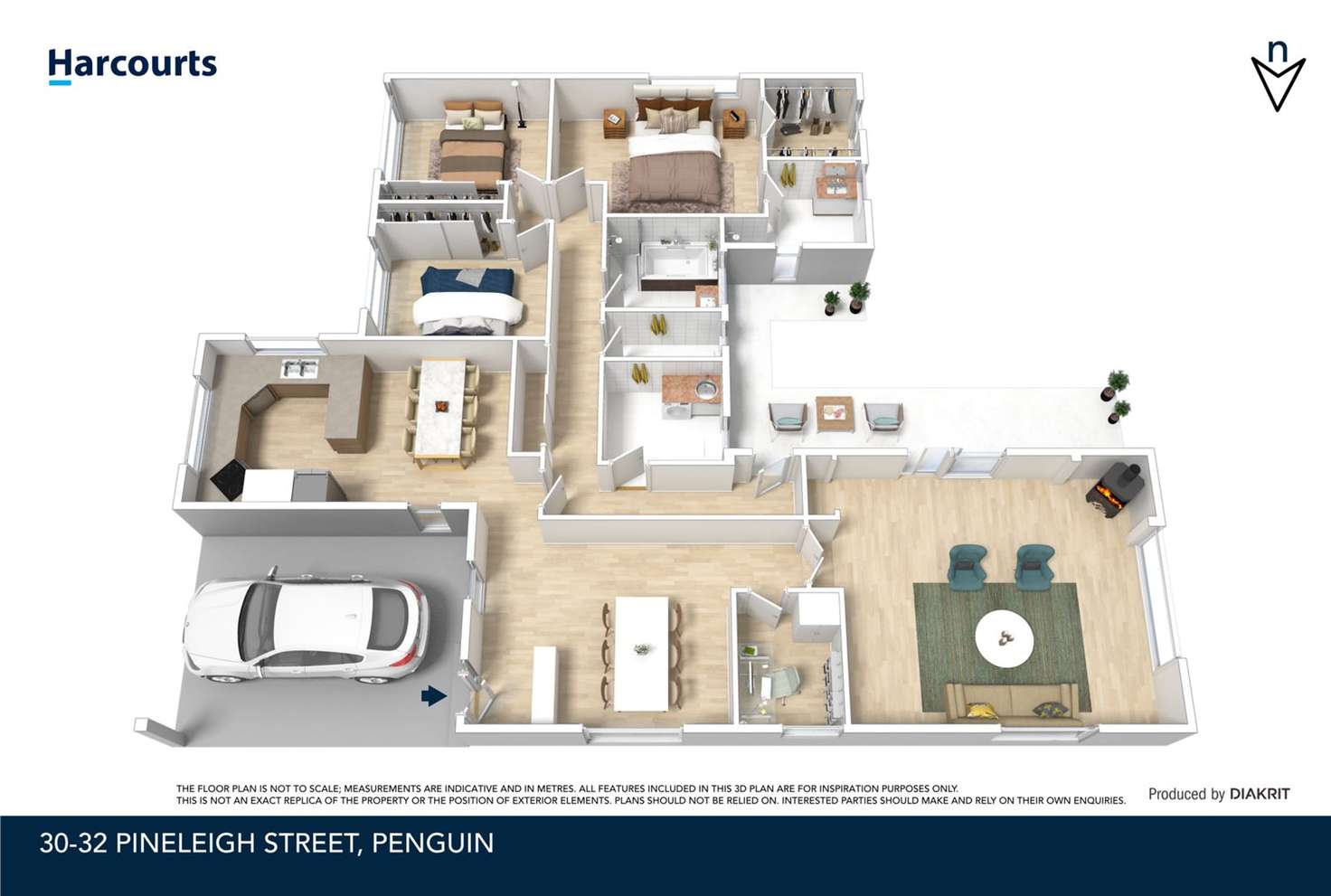 Floorplan of Homely house listing, 30-32 Pineleigh Street, Penguin TAS 7316