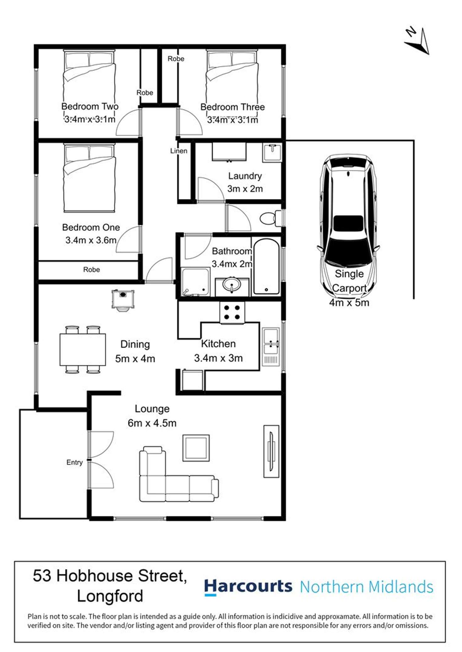 Floorplan of Homely house listing, 53 Hobhouse Street, Longford TAS 7301