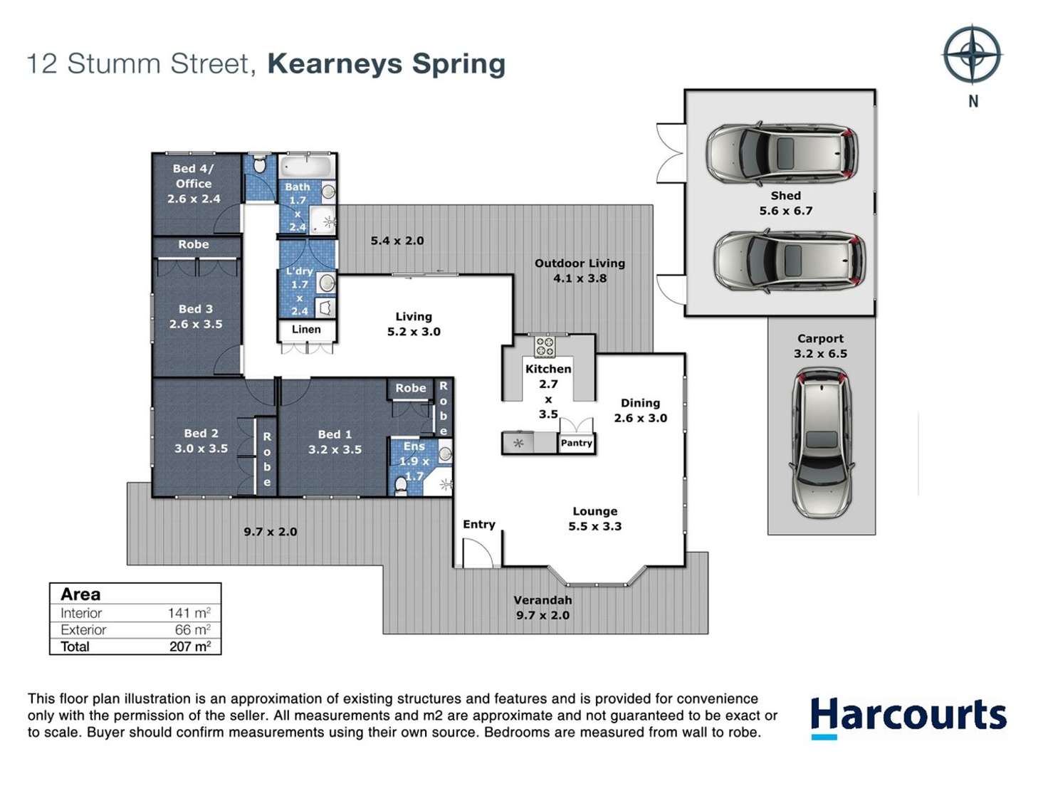 Floorplan of Homely house listing, 12 Stumm Street, Kearneys Spring QLD 4350