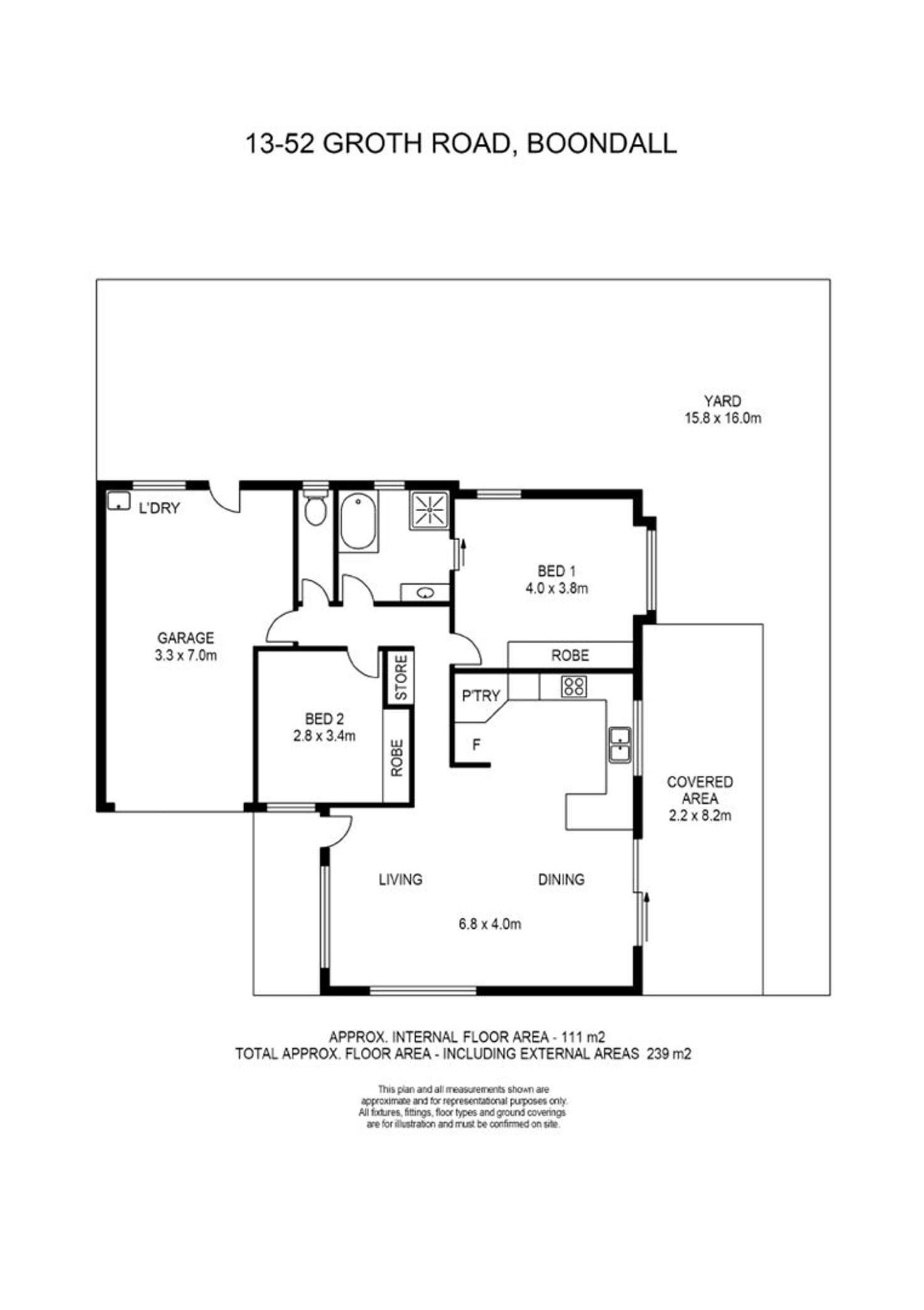 Floorplan of Homely villa listing, 13/52 Groth Road, Boondall QLD 4034