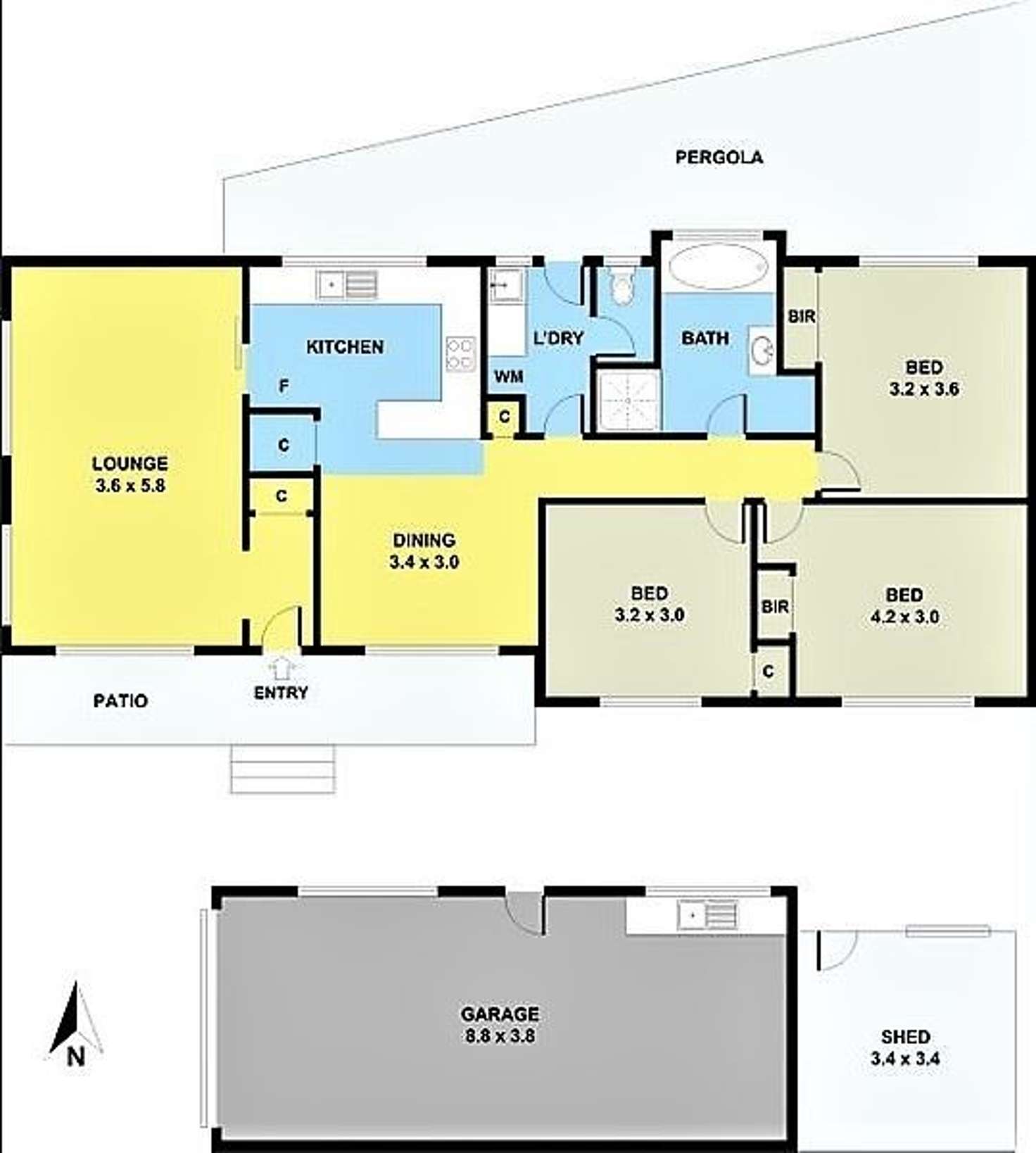 Floorplan of Homely house listing, 34 Concord Cir, Albanvale VIC 3021