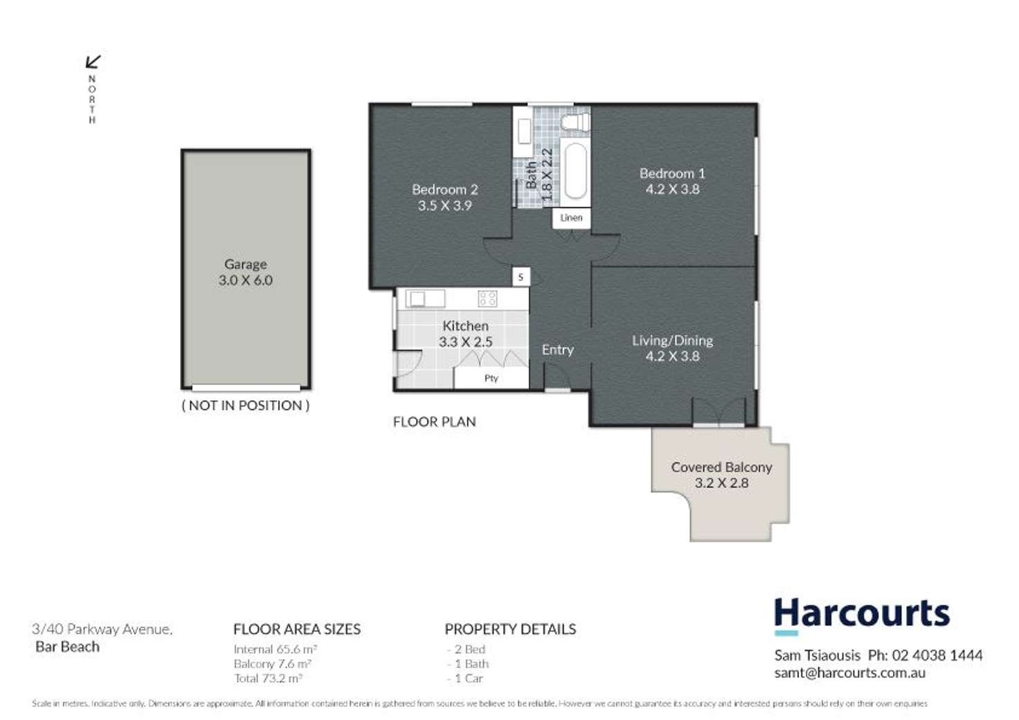 Floorplan of Homely unit listing, 3/40 Parkway Avenue, Bar Beach NSW 2300