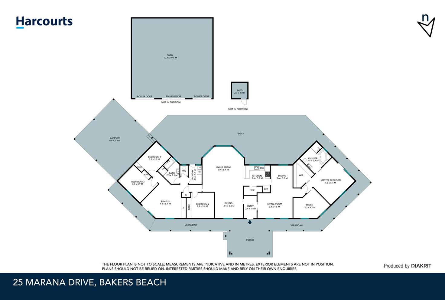 Floorplan of Homely house listing, 25 Marana Drive, Bakers Beach TAS 7307