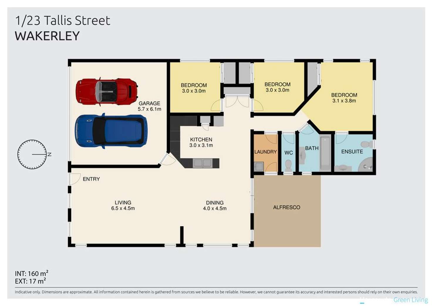 Floorplan of Homely townhouse listing, 1/23 Tallis Street, Wakerley QLD 4154