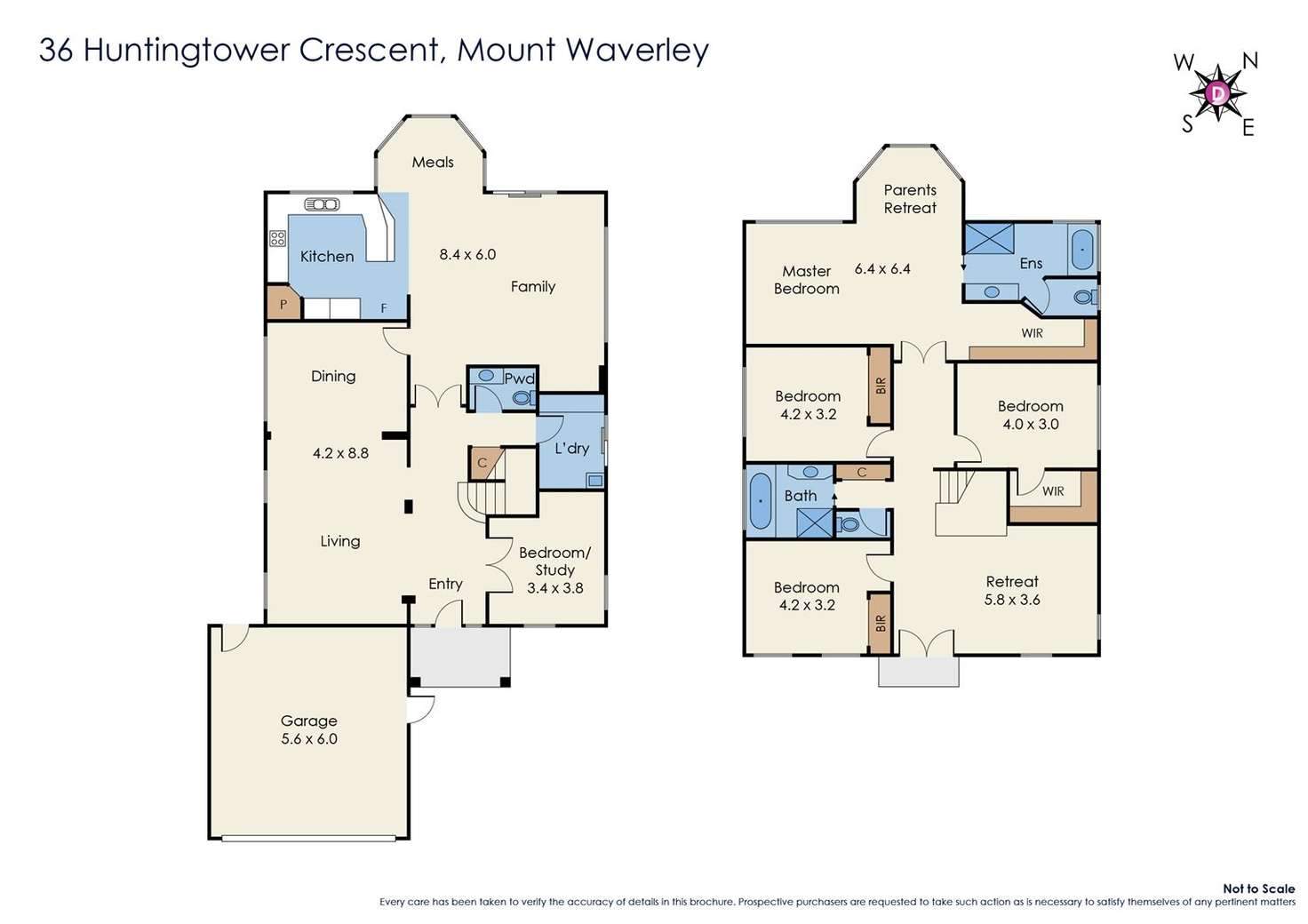 Floorplan of Homely house listing, 36 Huntingtower Crescent, Mount Waverley VIC 3149