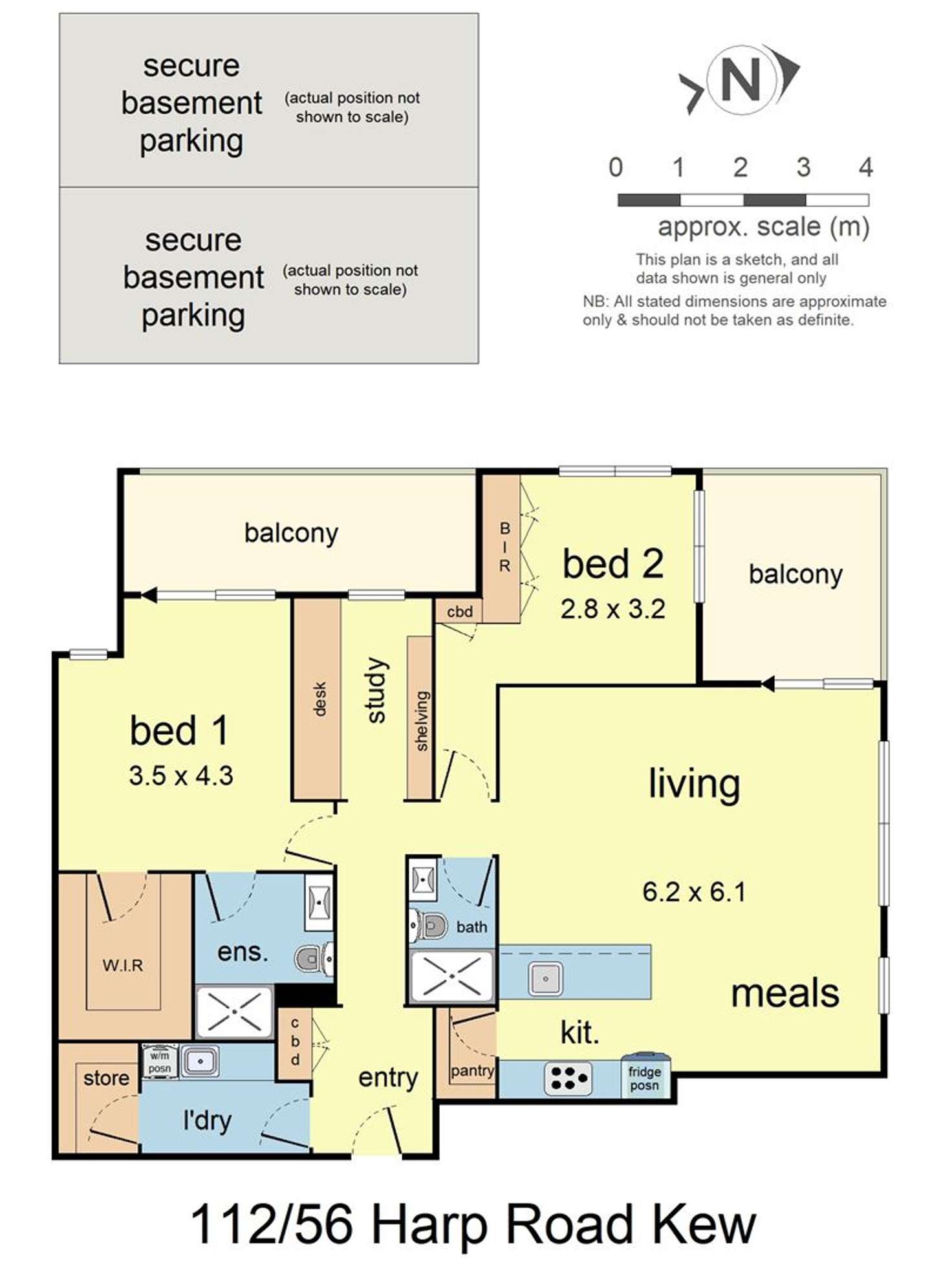 Floorplan of Homely apartment listing, 112/56 Harp Road, Kew VIC 3101