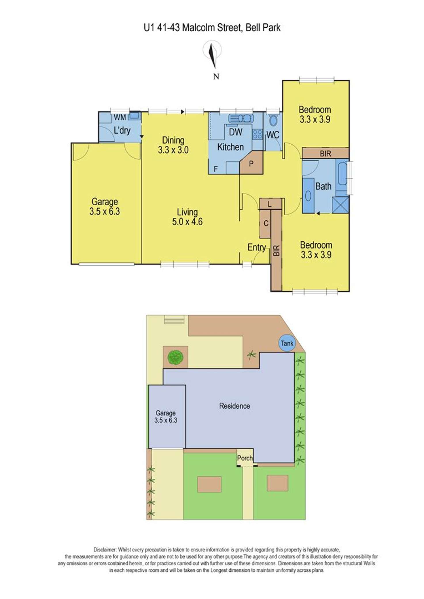 Floorplan of Homely unit listing, 1/41-43 Malcolm Street, Bell Park VIC 3215