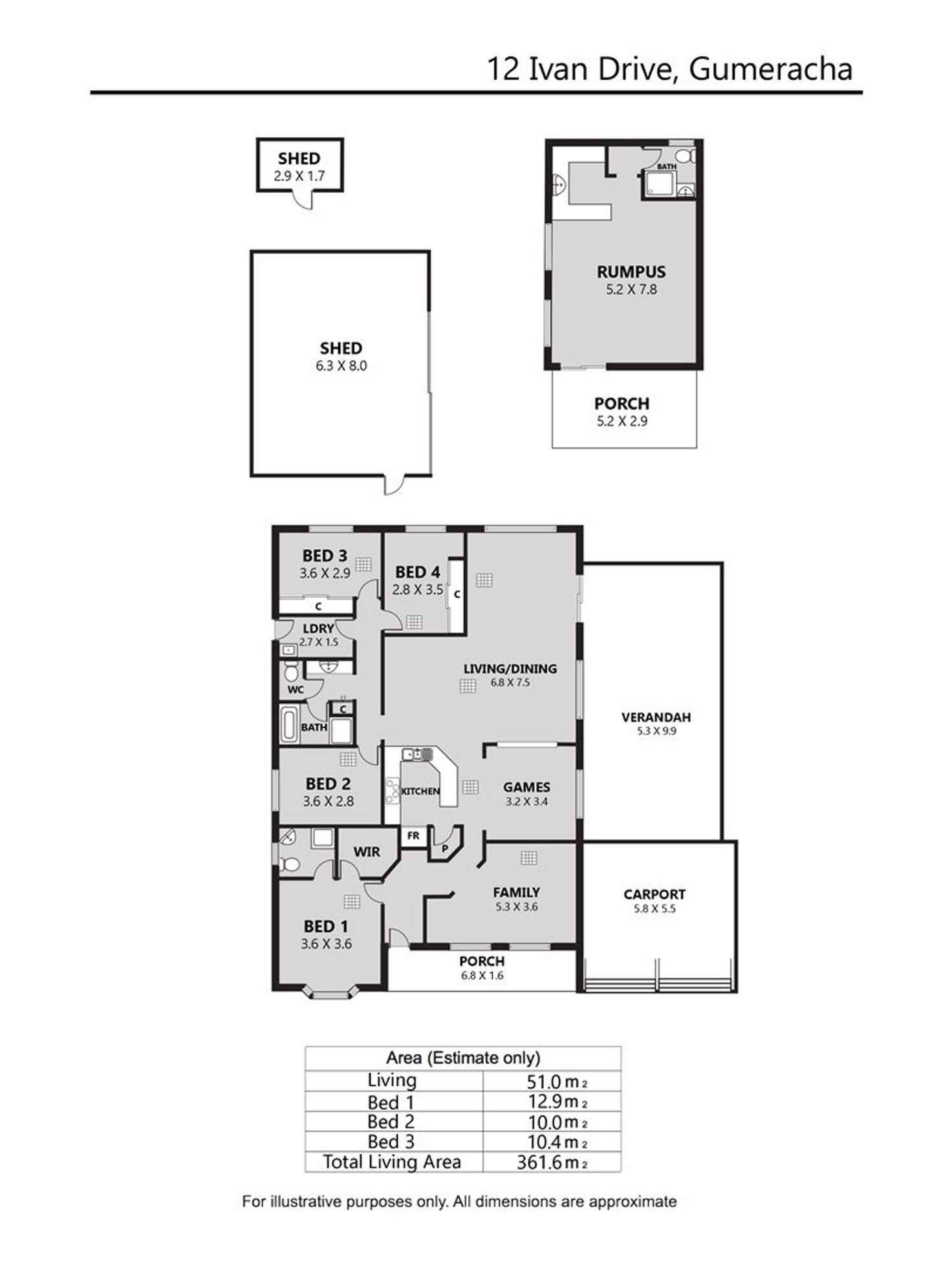 Floorplan of Homely house listing, 12 Ivan Drive, Gumeracha SA 5233